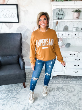 Ampersand Avenue University Pullover - Mustard Ampersand