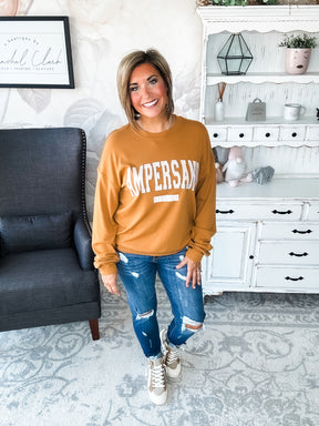 Ampersand Avenue University Pullover - Mustard Ampersand