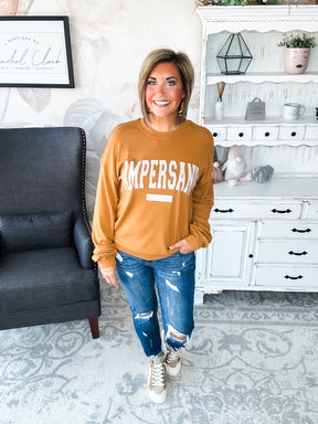 Ampersand Avenue University Pullover - Mustard Ampersand