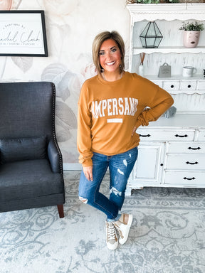 Ampersand Avenue University Pullover - Mustard Ampersand