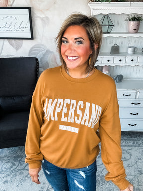 Ampersand Avenue University Pullover - Mustard Ampersand
