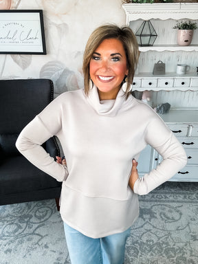 Cozy On The Weekend Cowlneck - Grey