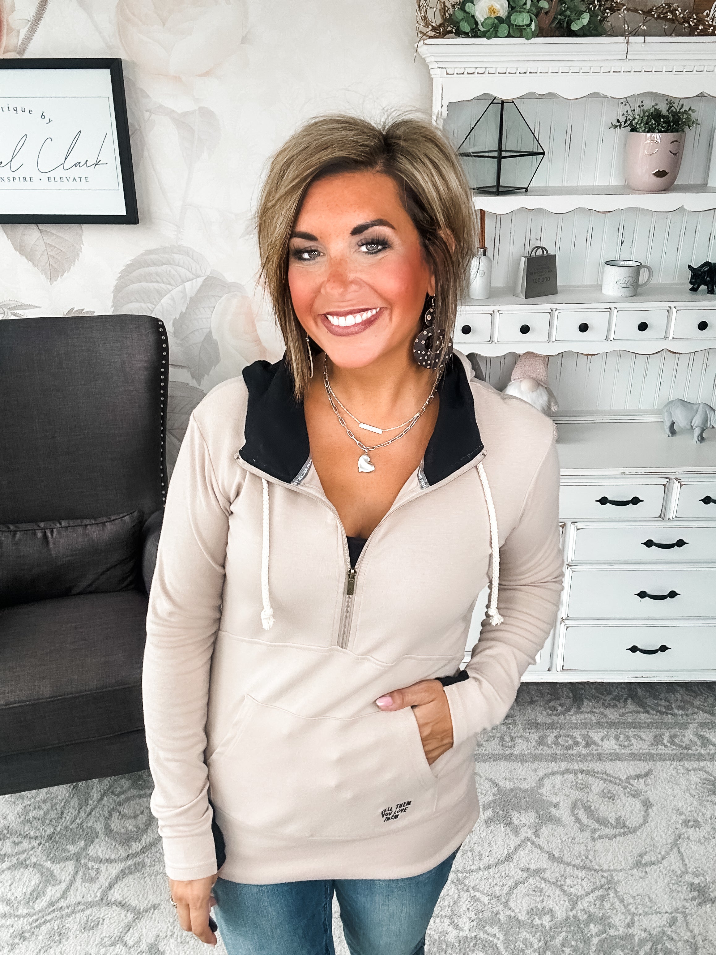 Ampersand Avenue - Halfzip Hoodie Tell Them You Love Them