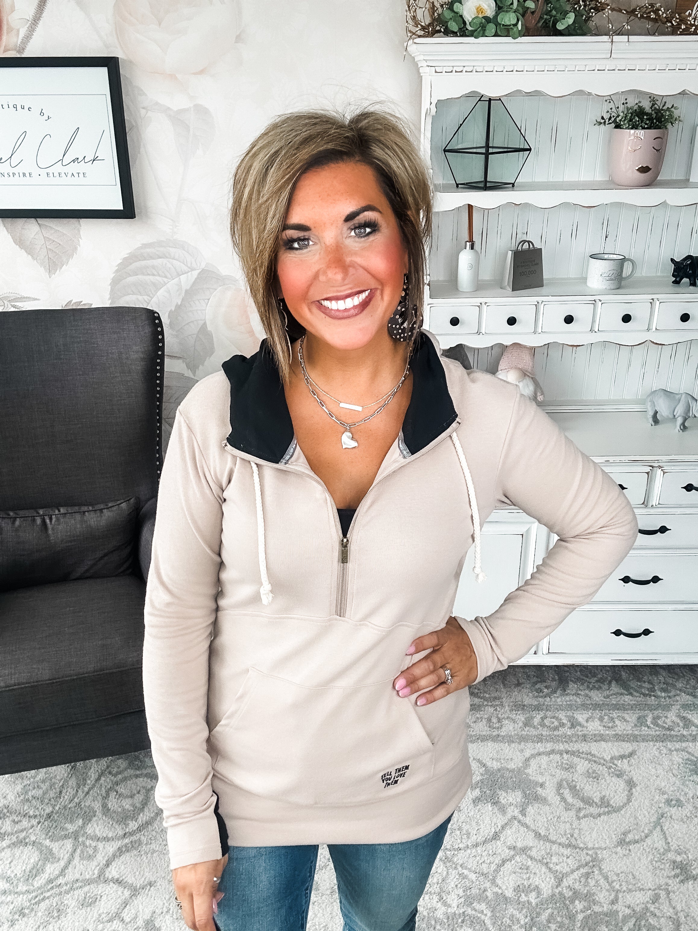 Ampersand Avenue - Halfzip Hoodie Tell Them You Love Them