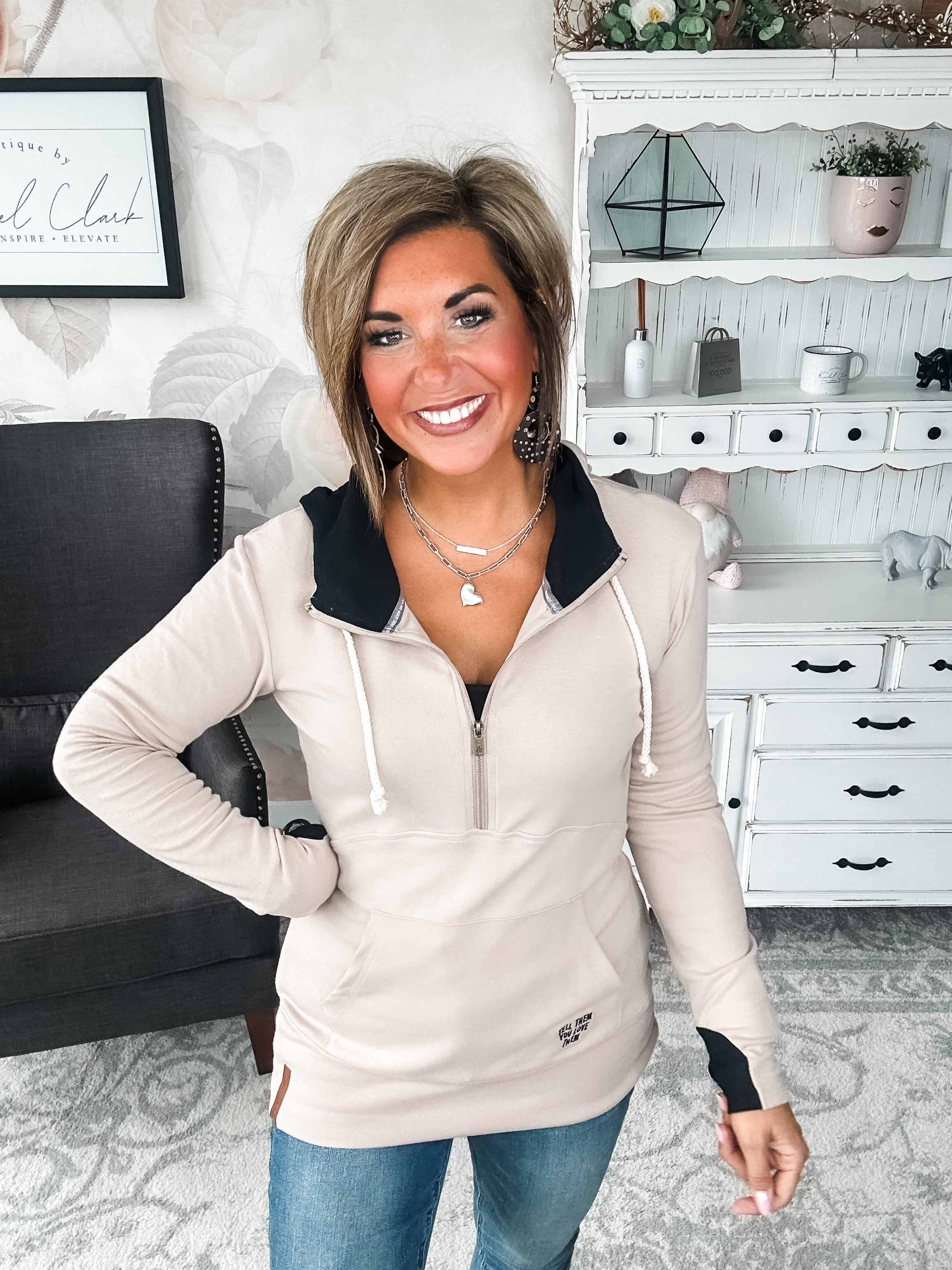 Ampersand Avenue - Halfzip Hoodie Tell Them You Love Them