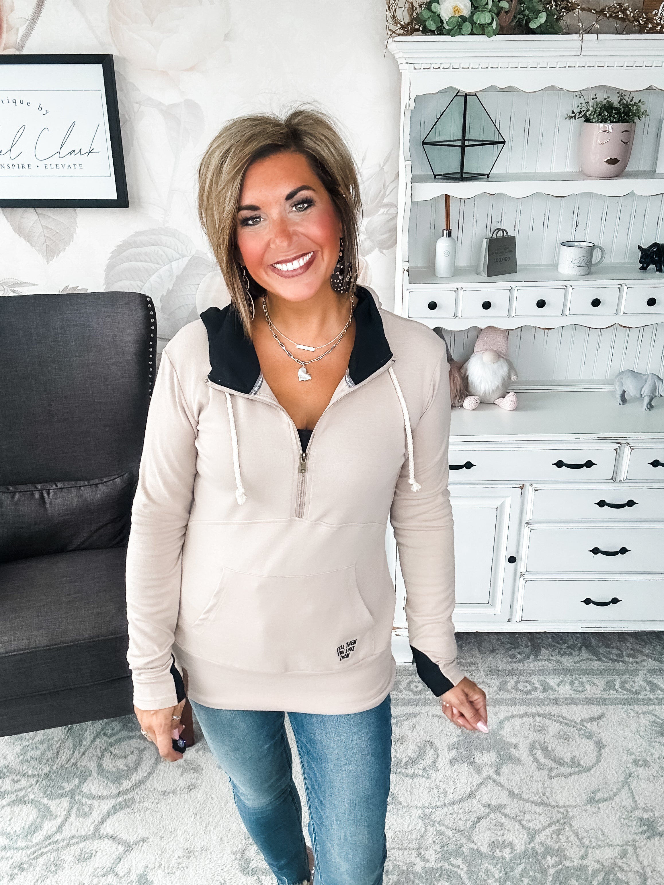 Ampersand Avenue - Halfzip Hoodie Tell Them You Love Them