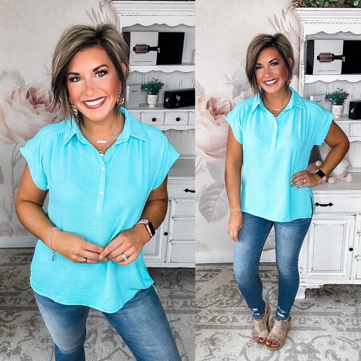Story Of My Life Blouse - Blue Radiance
