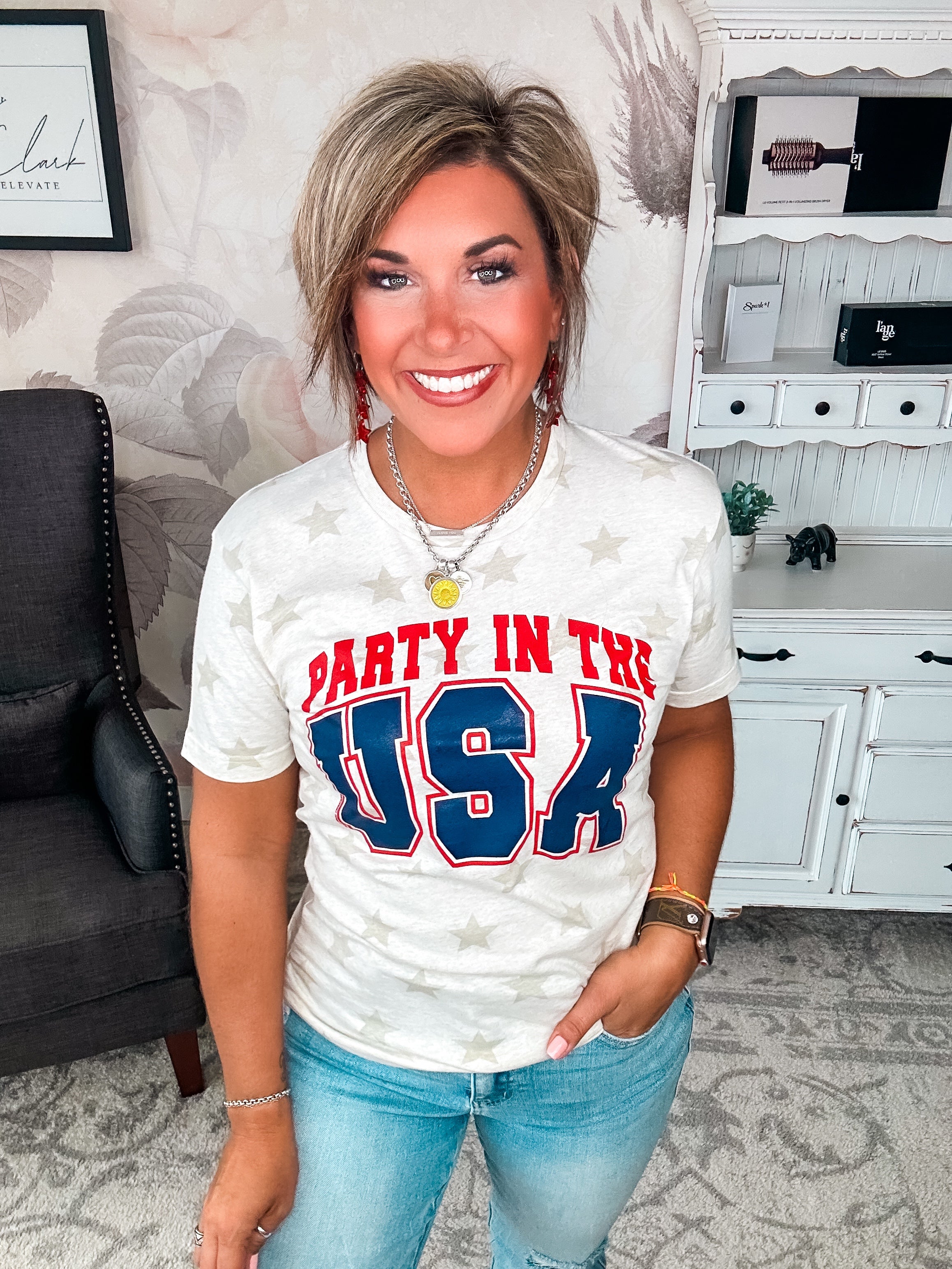 Party In The USA Stars Tee