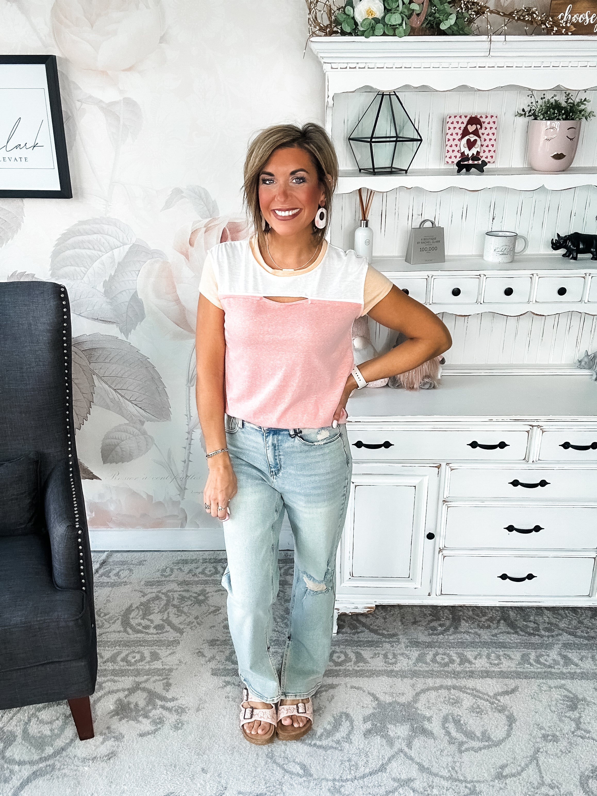 Keep On Trying Tee - Pink