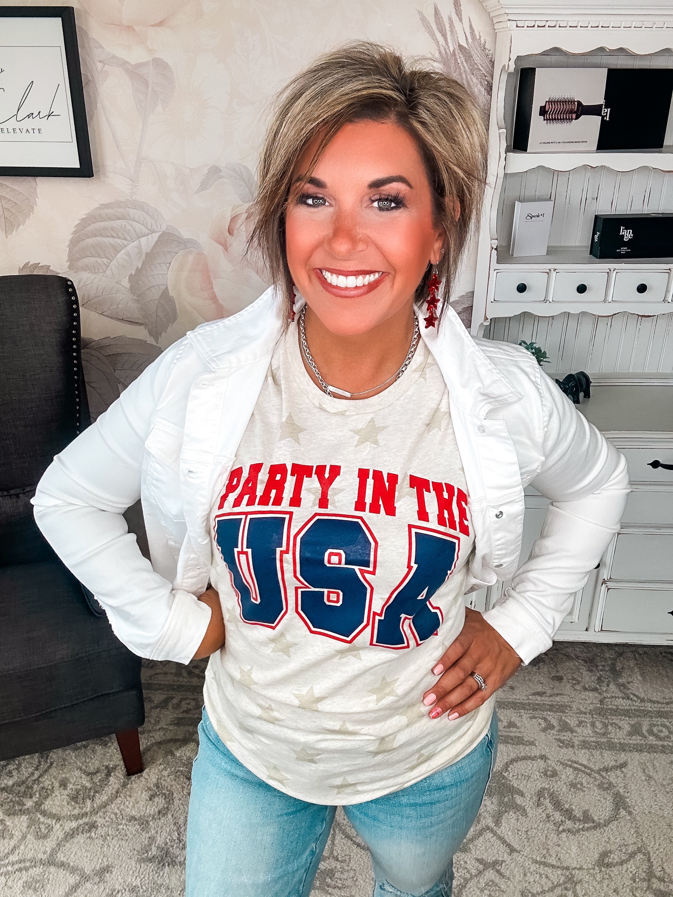 Party In The USA Stars Tee