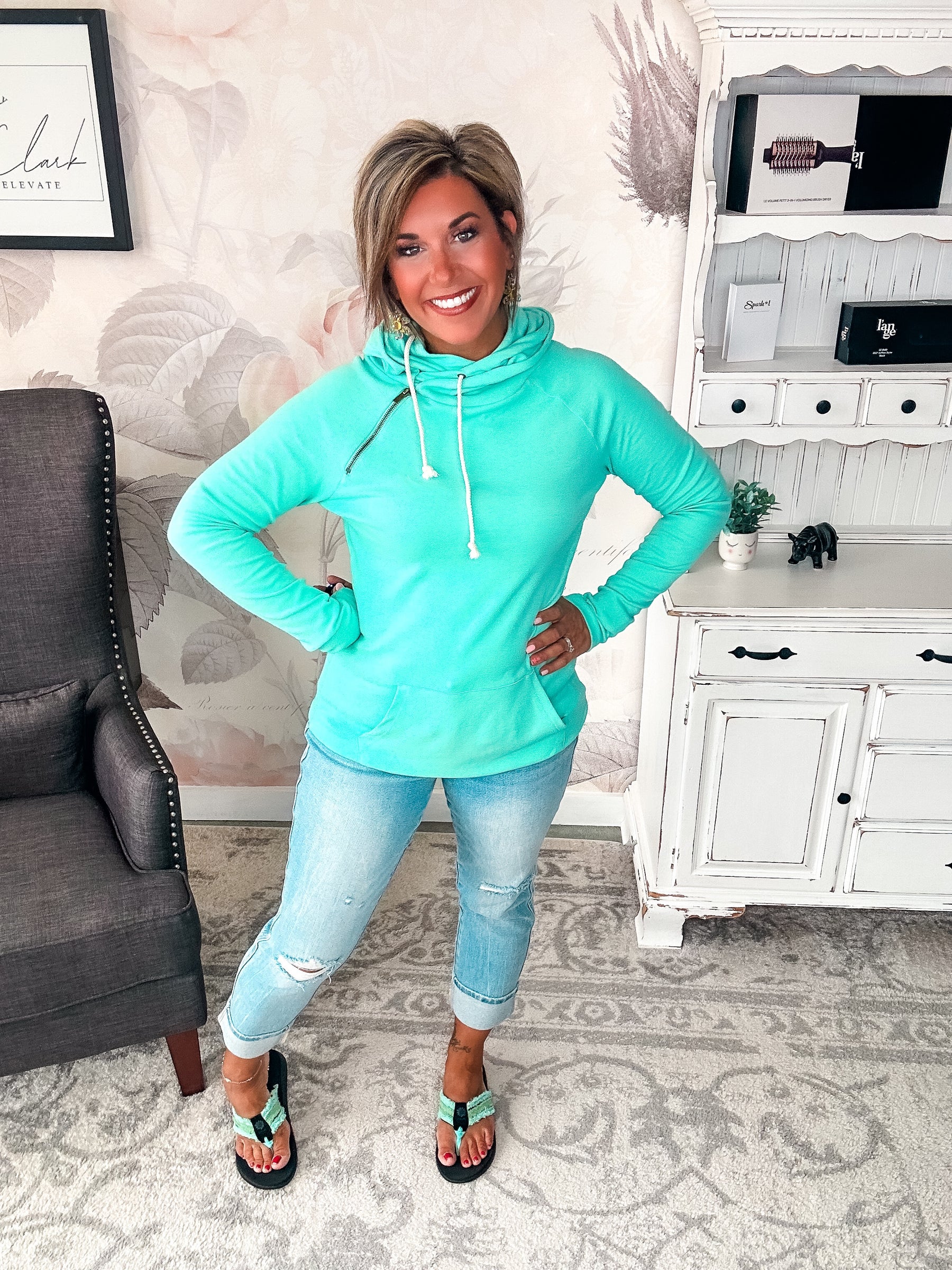 Ampersand Avenue - Doublehood™ Sweatshirt - Aqua