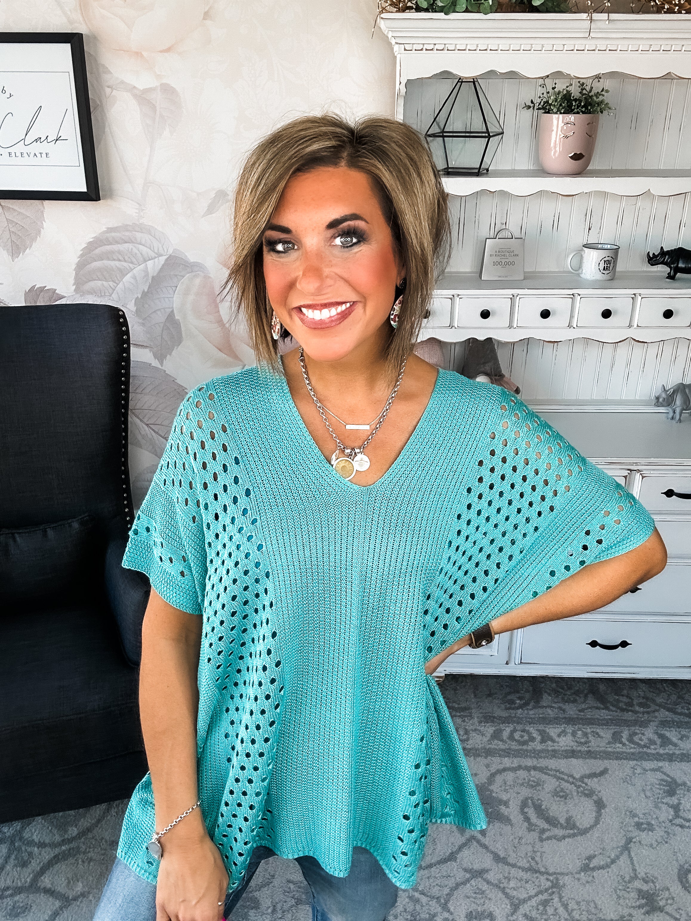 Know Your Blessings Pullover Top - Jade