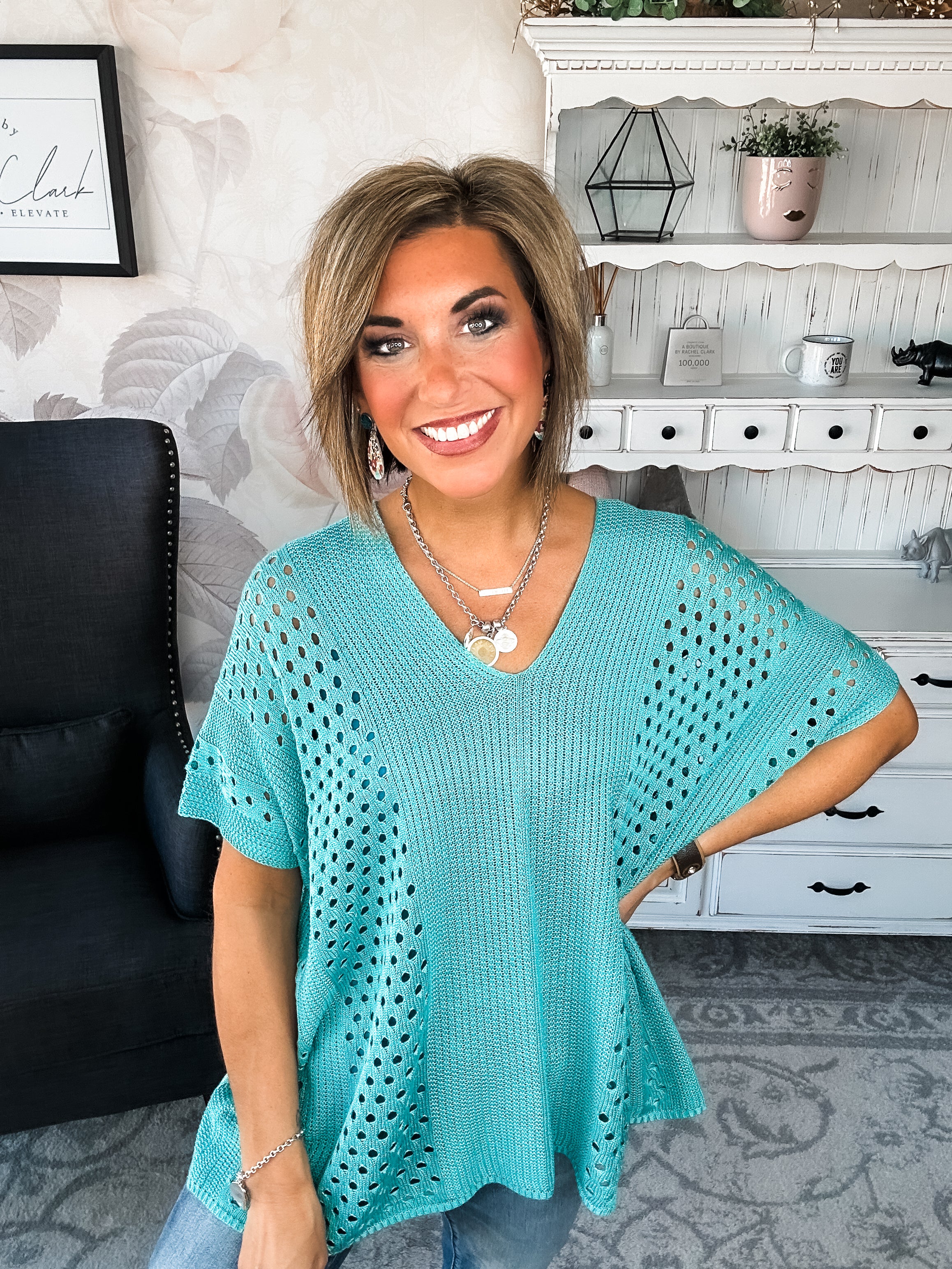 Know Your Blessings Pullover Top - Jade