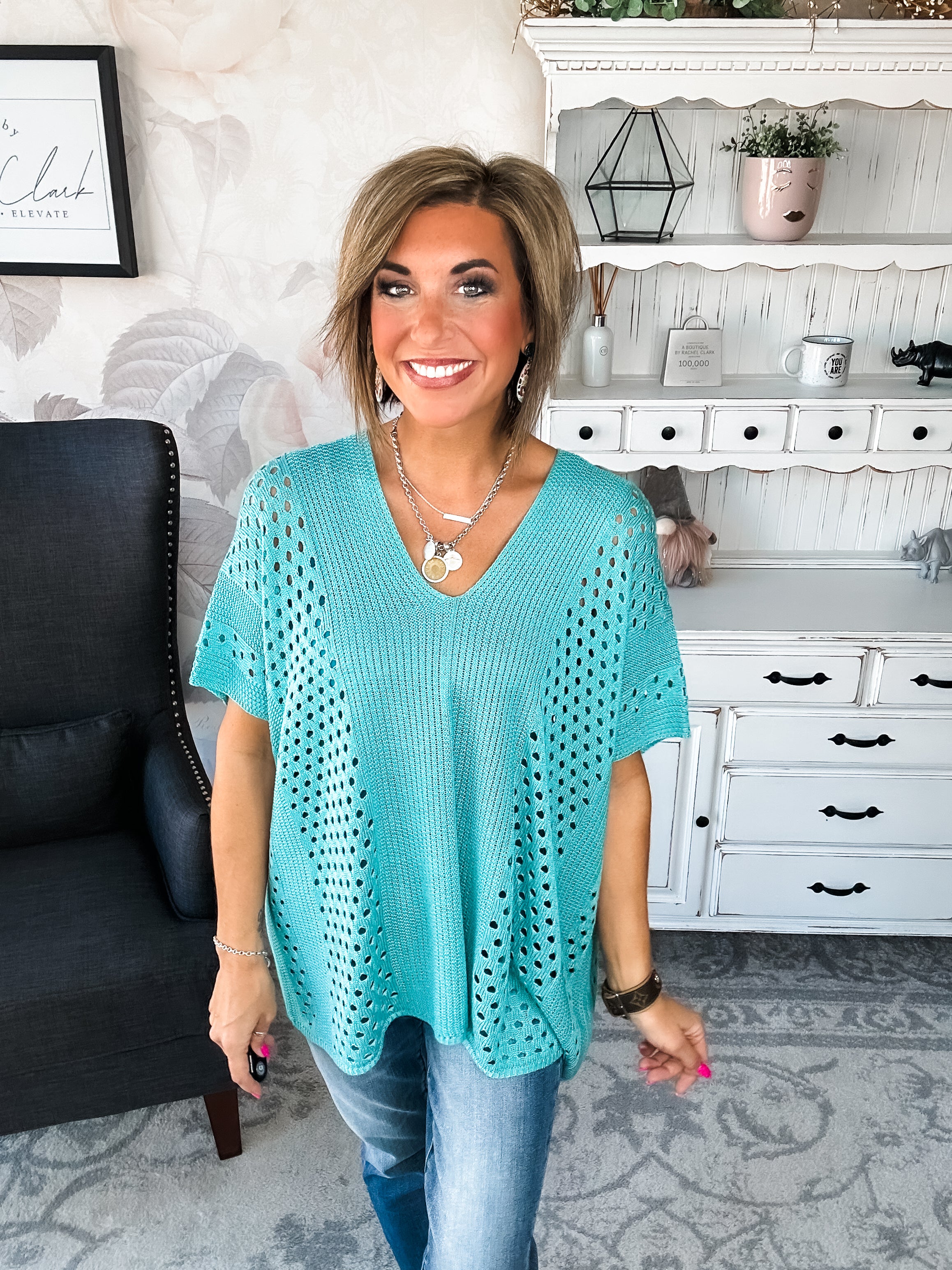 Know Your Blessings Pullover Top - Jade