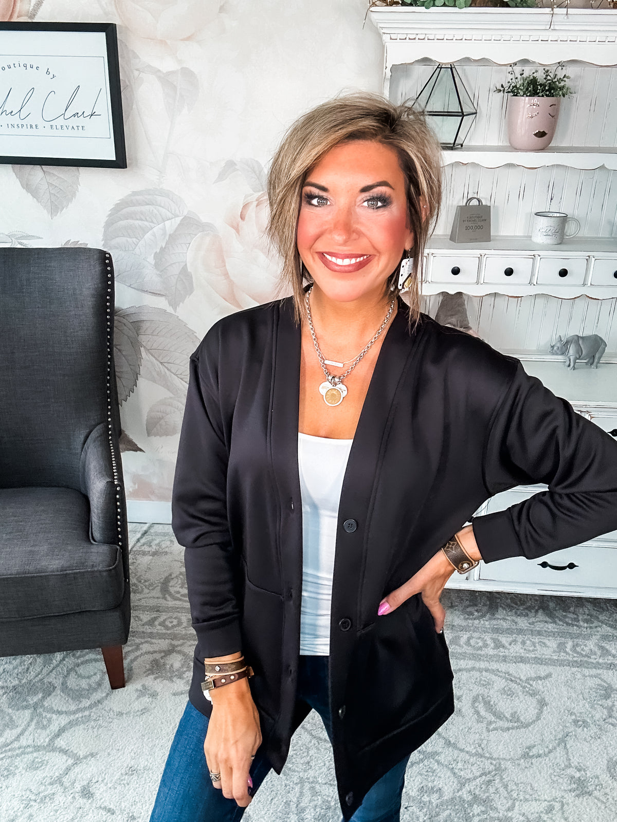 Whatever You Do Cardigan - Black