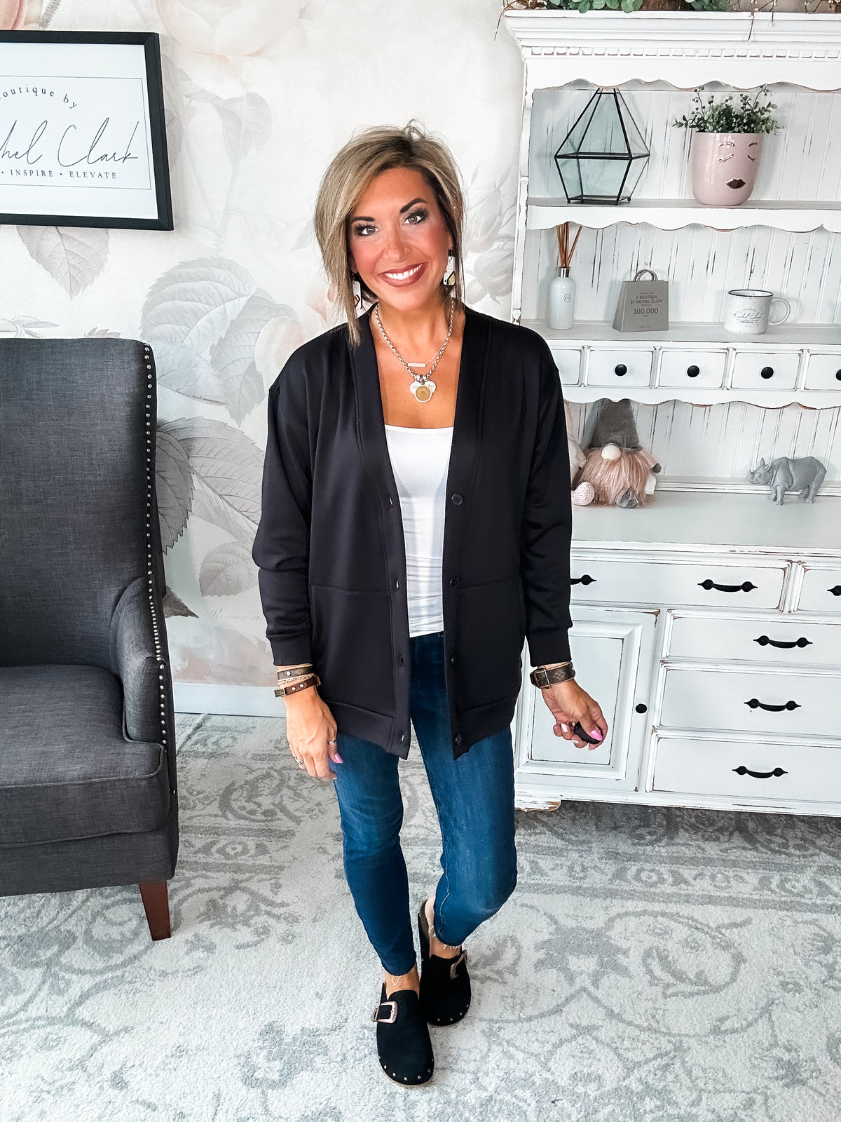 Whatever You Do Cardigan - Black