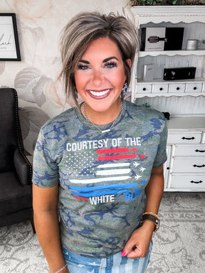 Courtesy Of the Red, White & Blue Graphic Tee