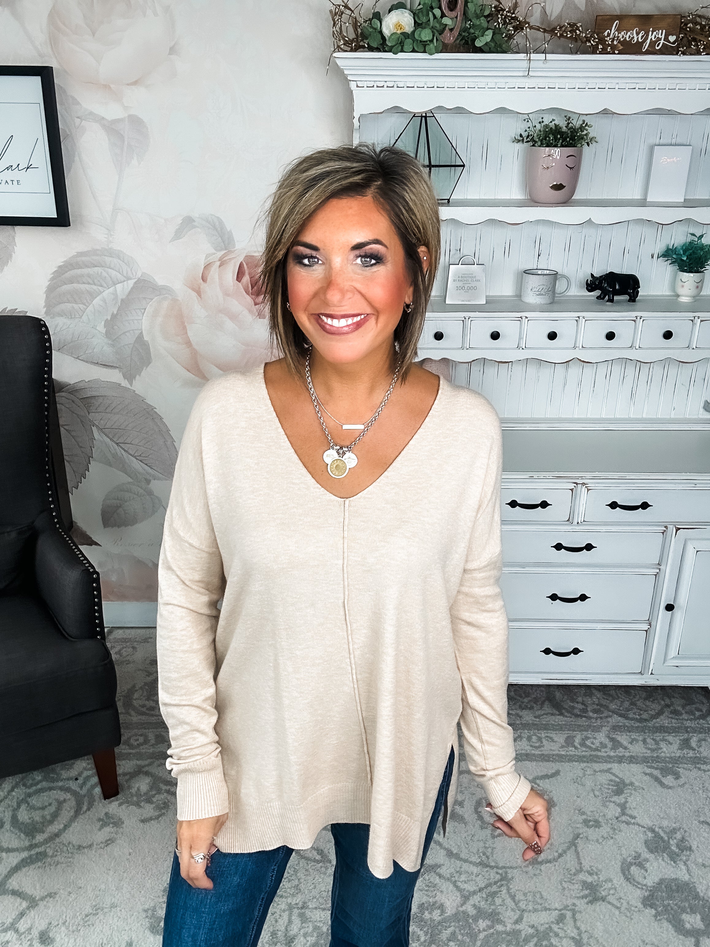 BLACK FRIDAY EXCLUSIVE - Blackout Breezer Sweater - Beige