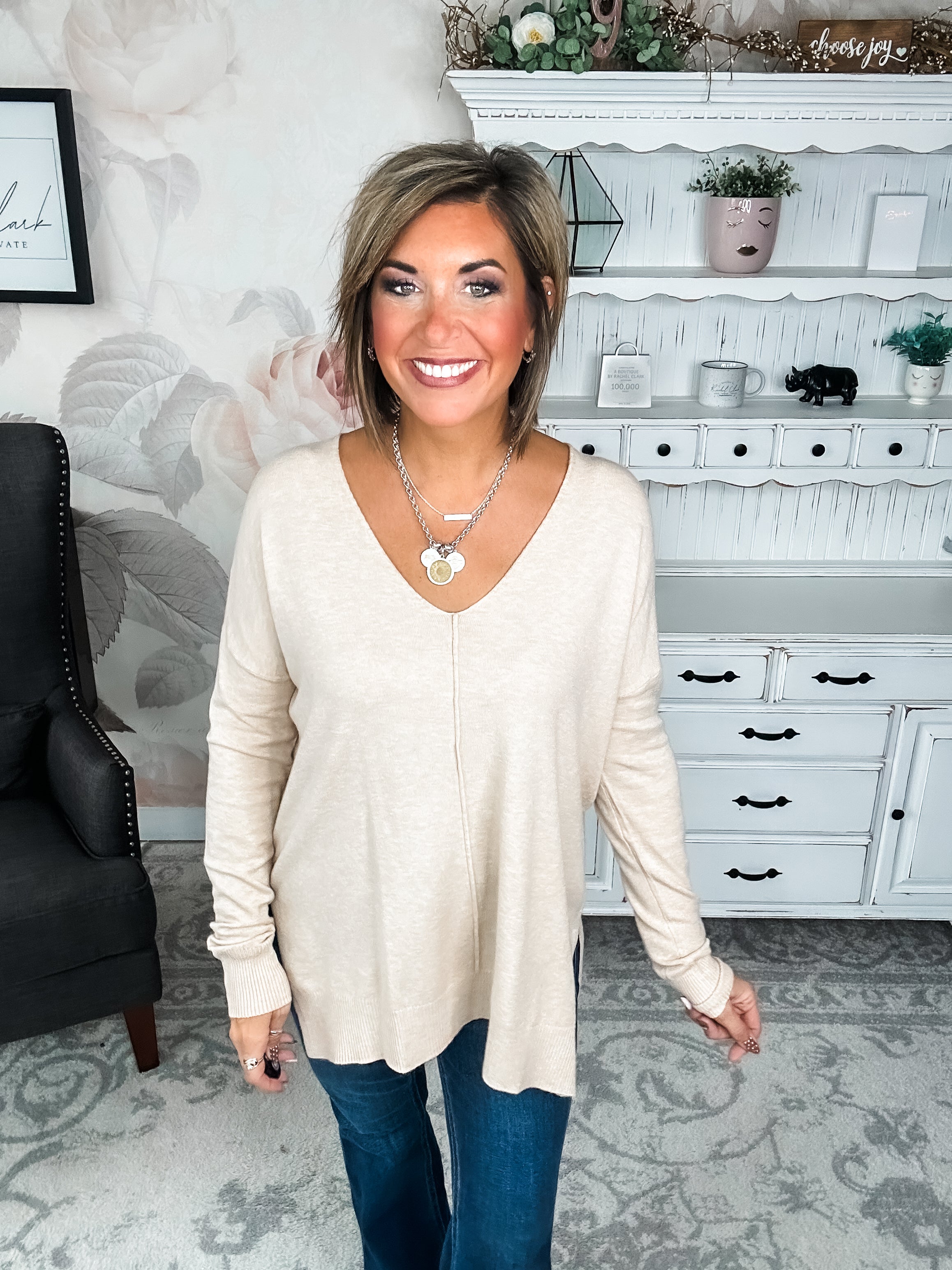 BLACK FRIDAY EXCLUSIVE - Blackout Breezer Sweater - Beige