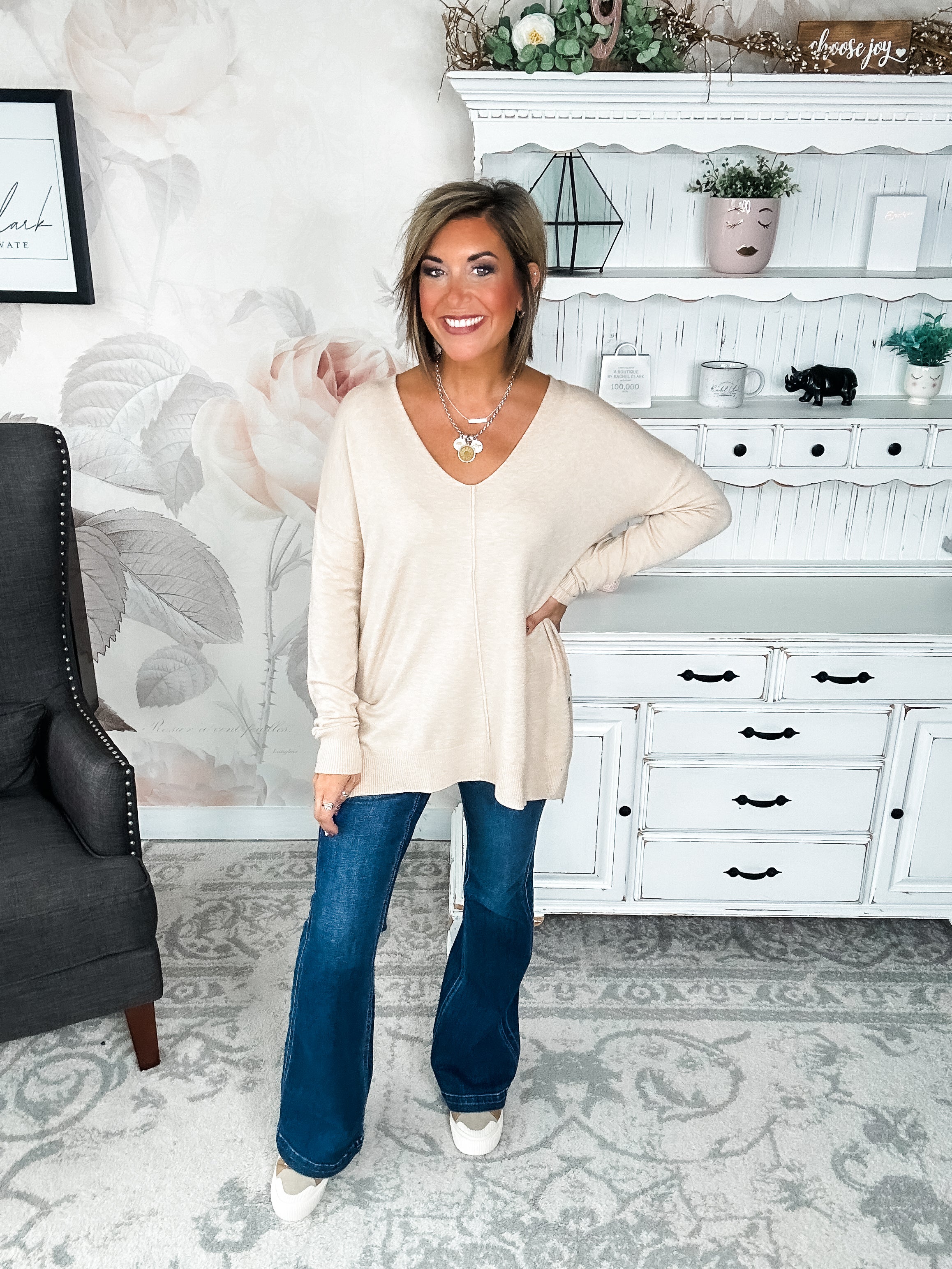 BLACK FRIDAY EXCLUSIVE - Blackout Breezer Sweater - Beige