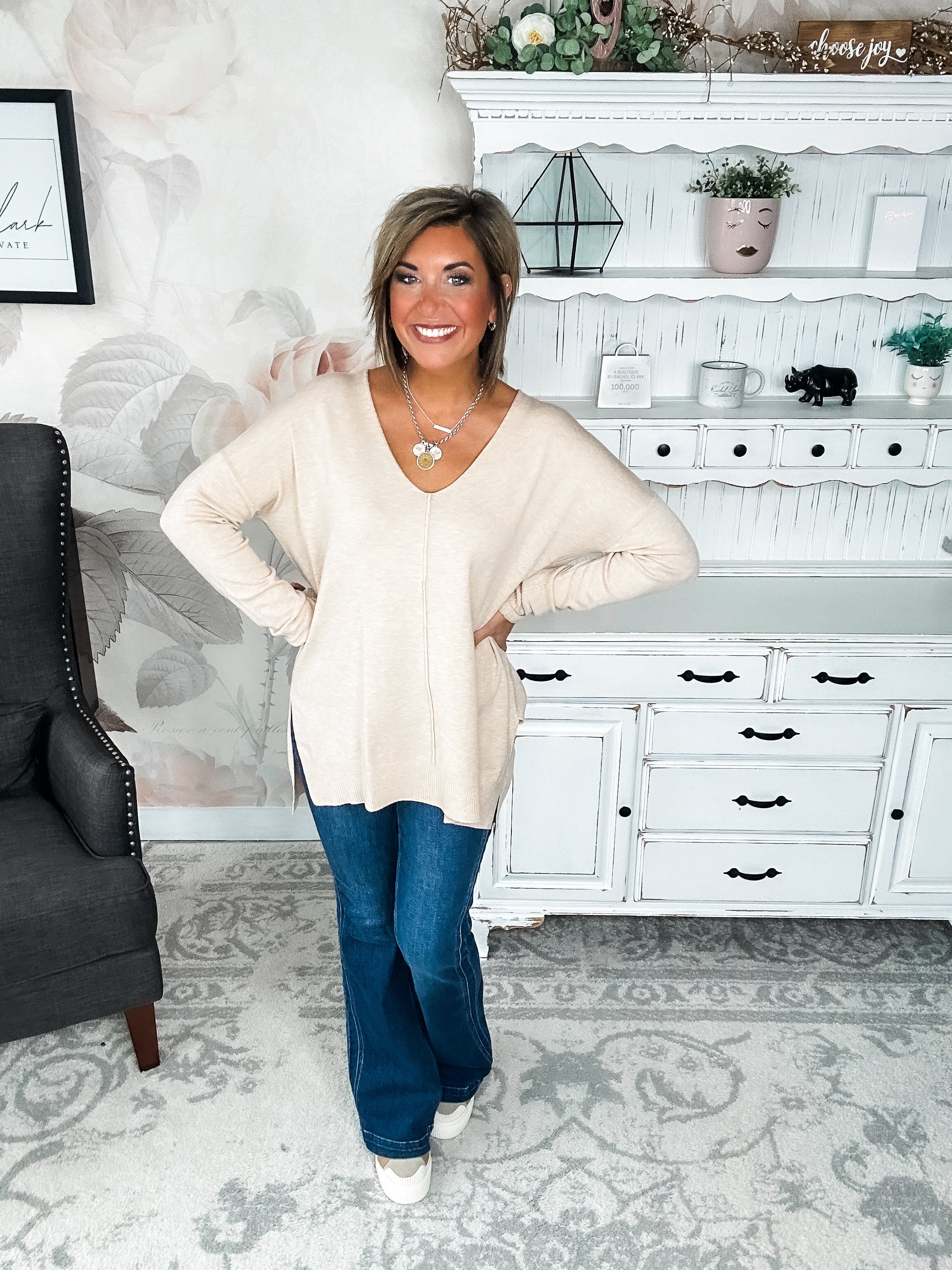 BLACK FRIDAY EXCLUSIVE - Blackout Breezer Sweater - Beige