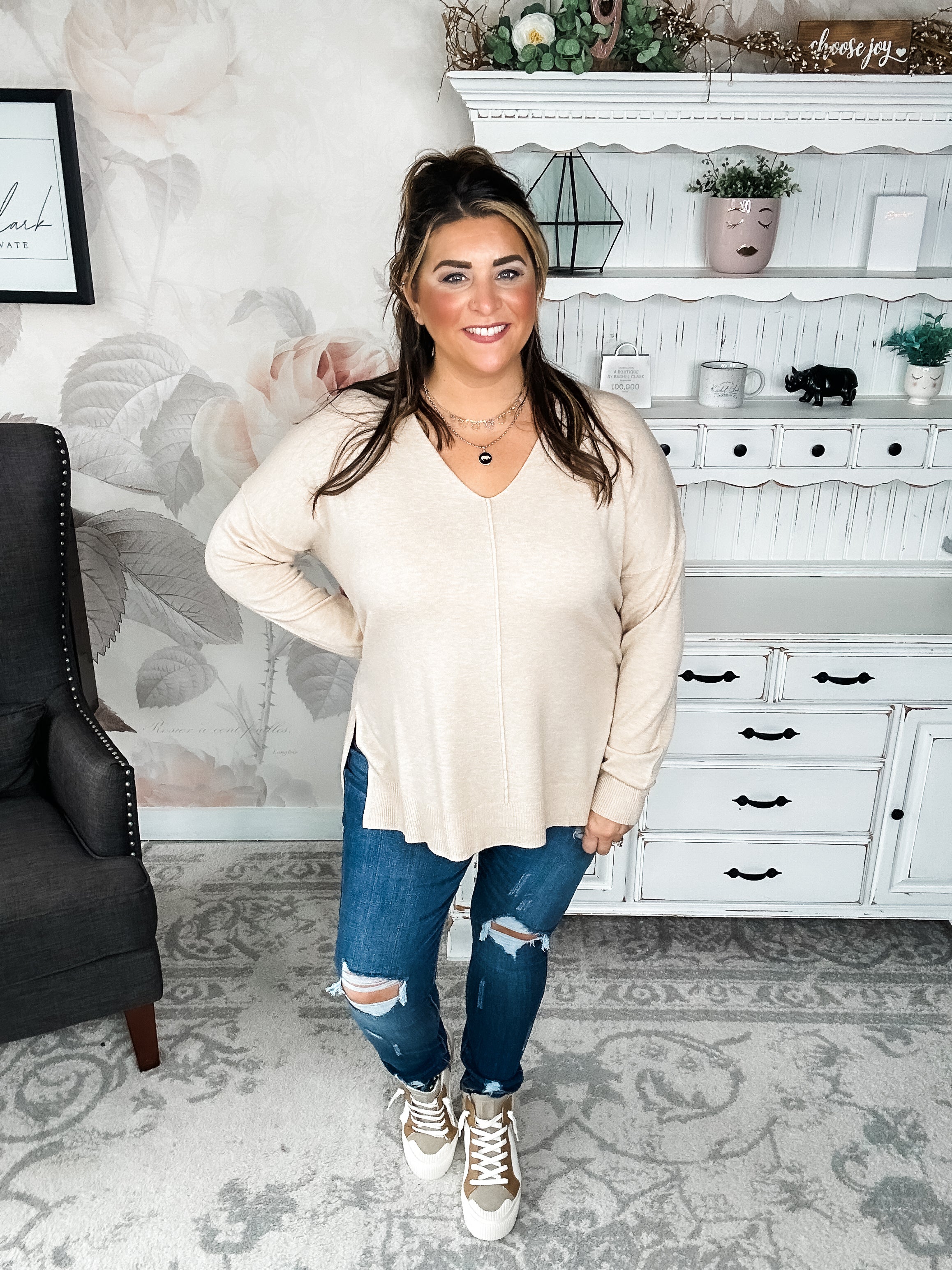 BLACK FRIDAY EXCLUSIVE - Blackout Breezer Sweater - Beige