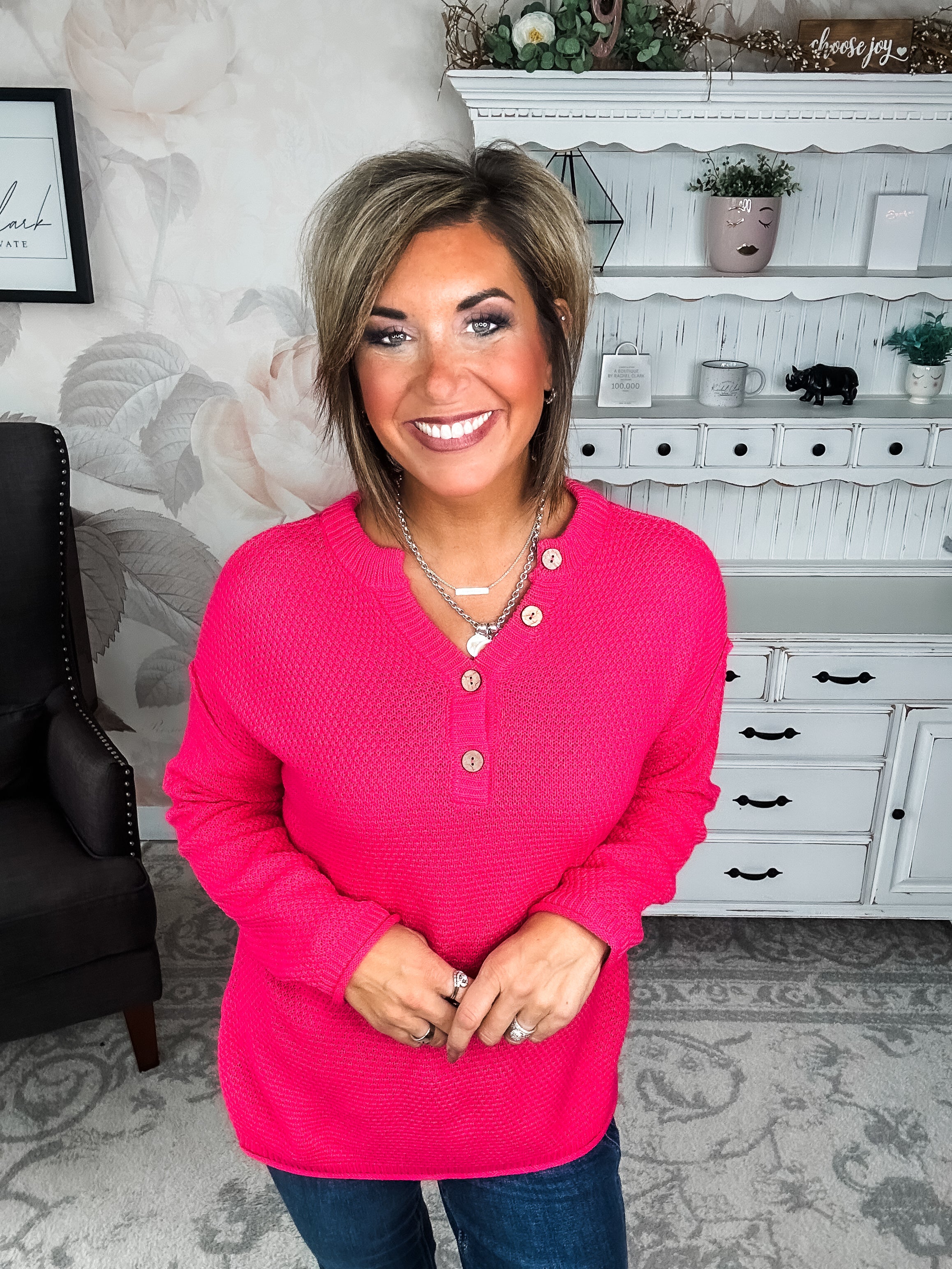 BLACK FRIDAY EXCLUSIVE - Sunrise Sprinter Sweater - Hot Pink