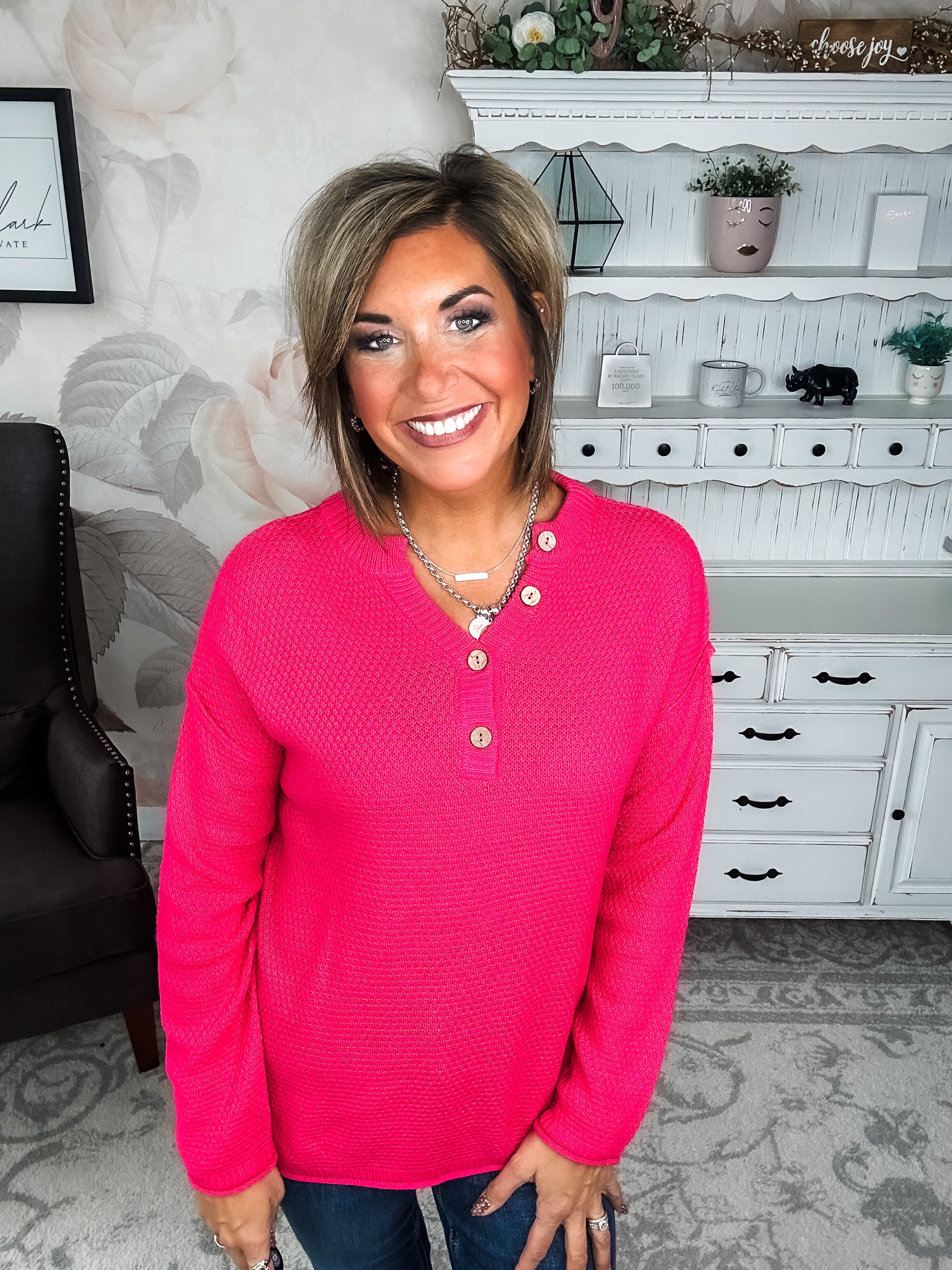 BLACK FRIDAY EXCLUSIVE - Sunrise Sprinter Sweater - Hot Pink