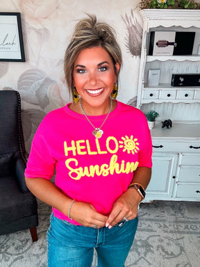 Hello Sunshine Short Sleeve Pullover