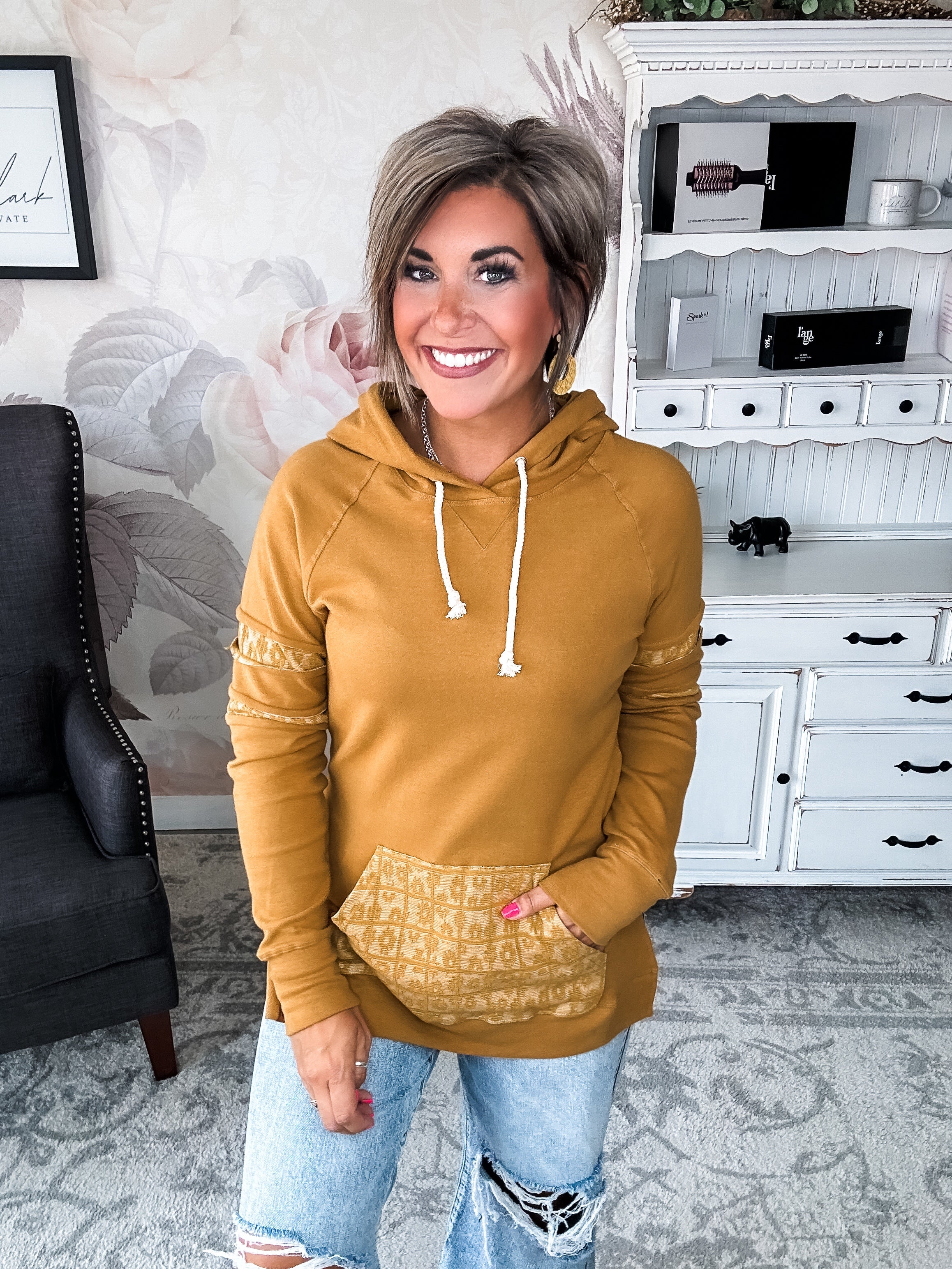 Ampersand Avenue SideSlit Hoodie - Made For You