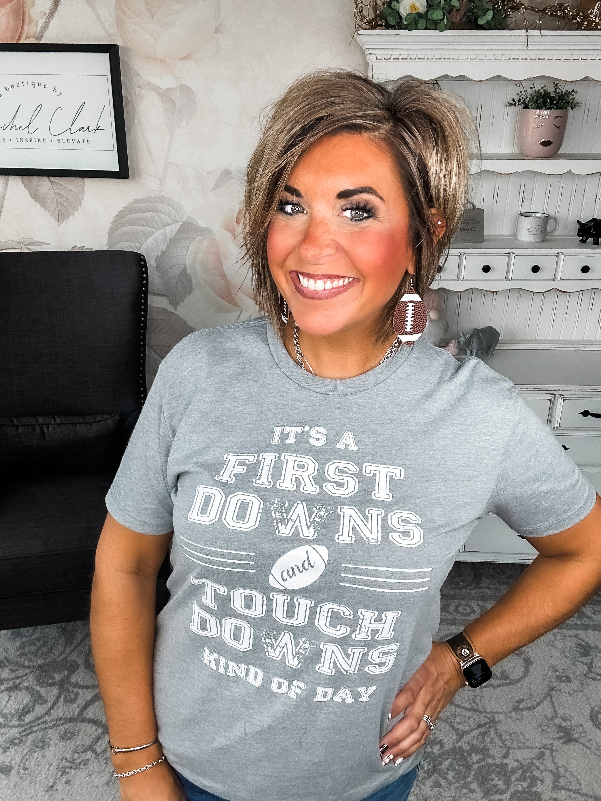 First Downs and Touchdowns Graphic Tee
