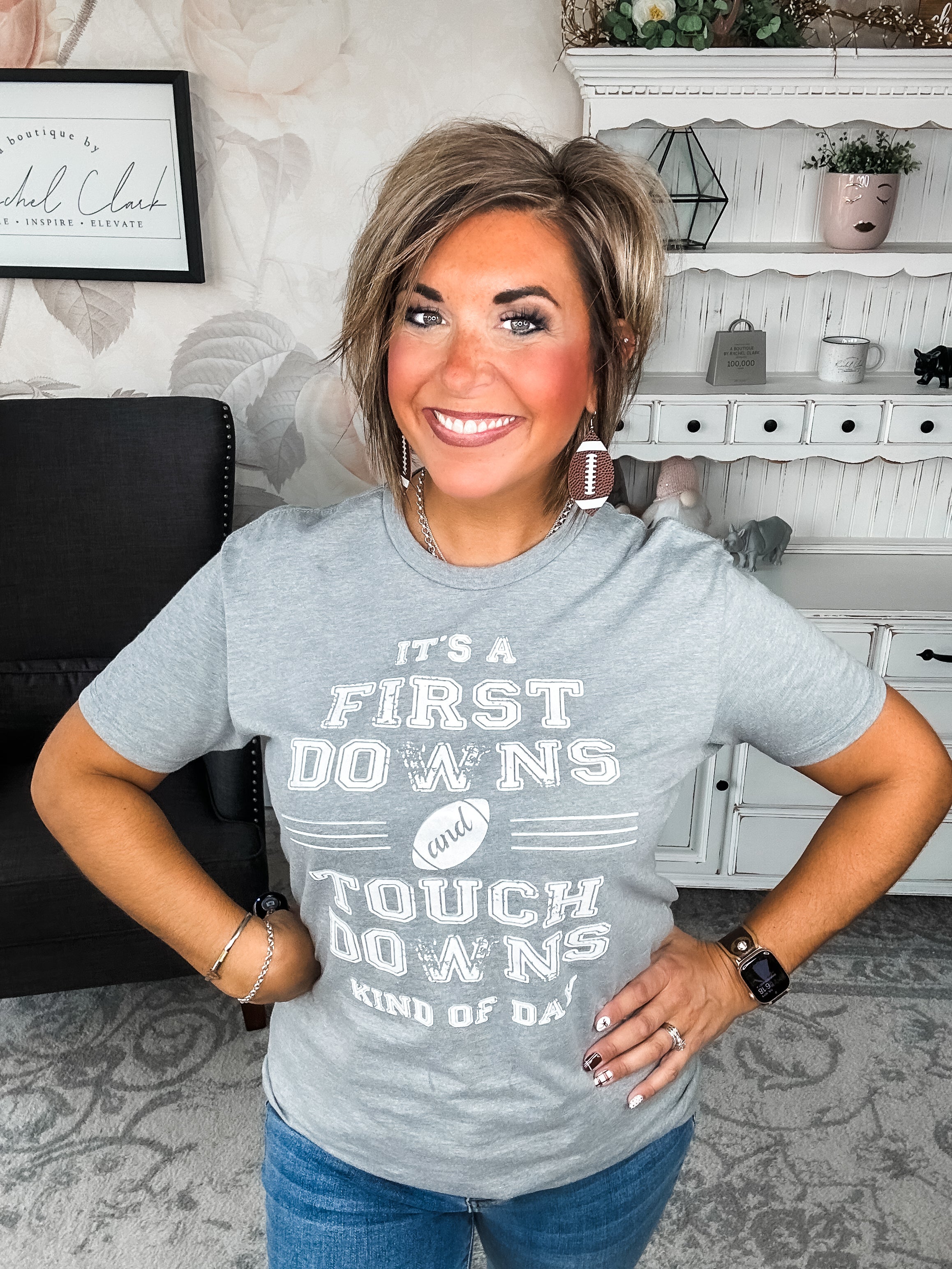 First Downs and Touchdowns Graphic Tee