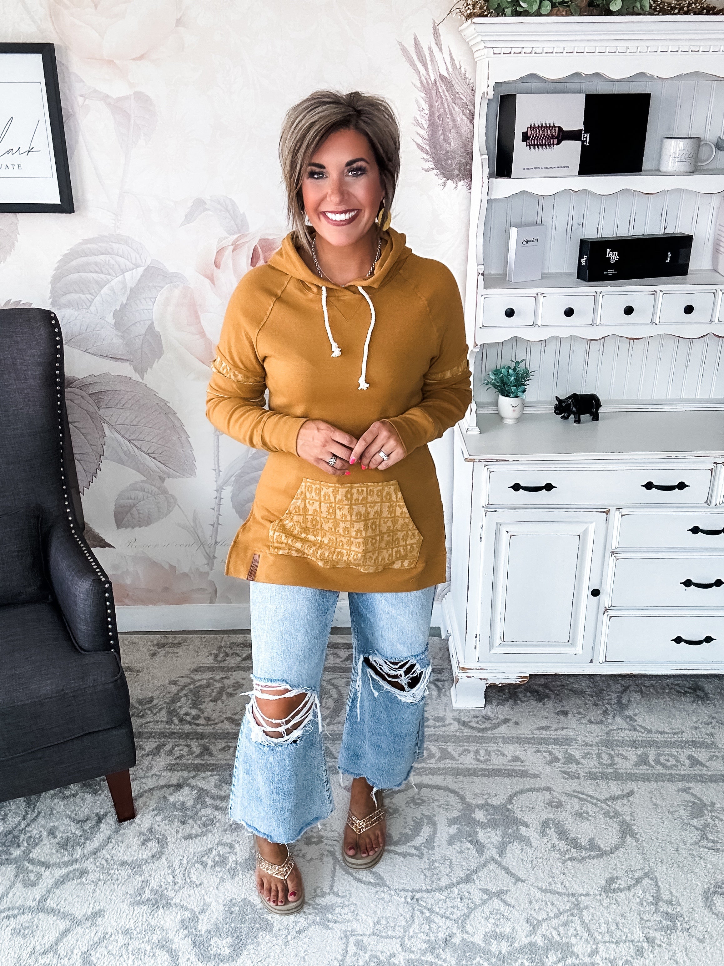 Ampersand Avenue SideSlit Hoodie - Made For You