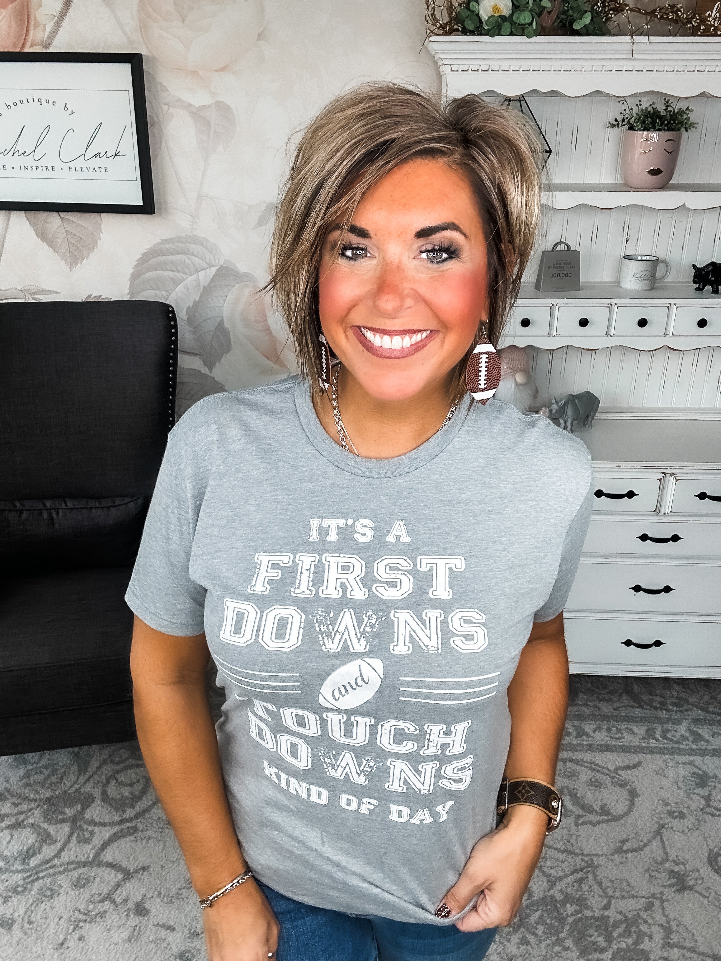 First Downs and Touchdowns Graphic Tee