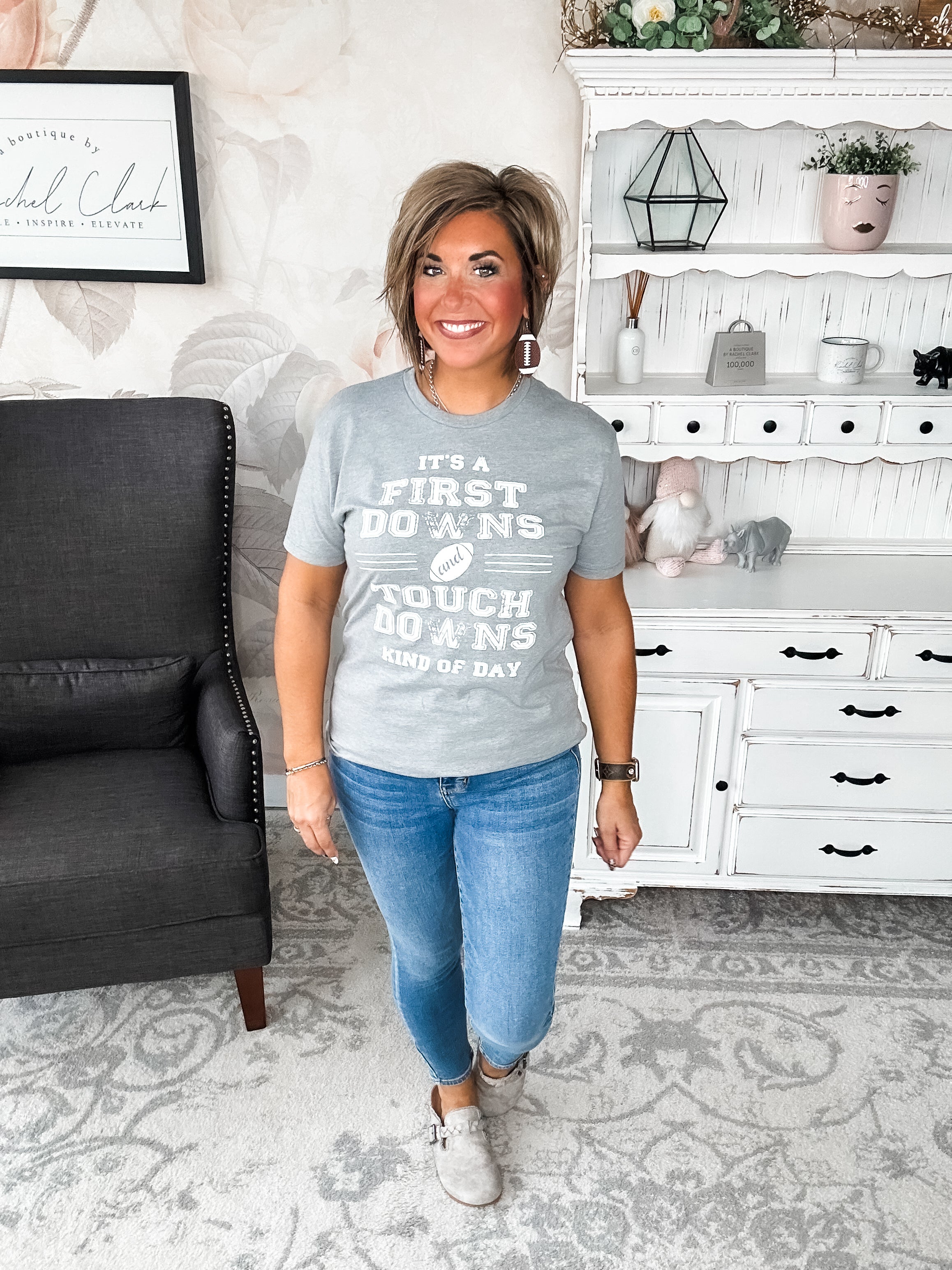 First Downs and Touchdowns Graphic Tee