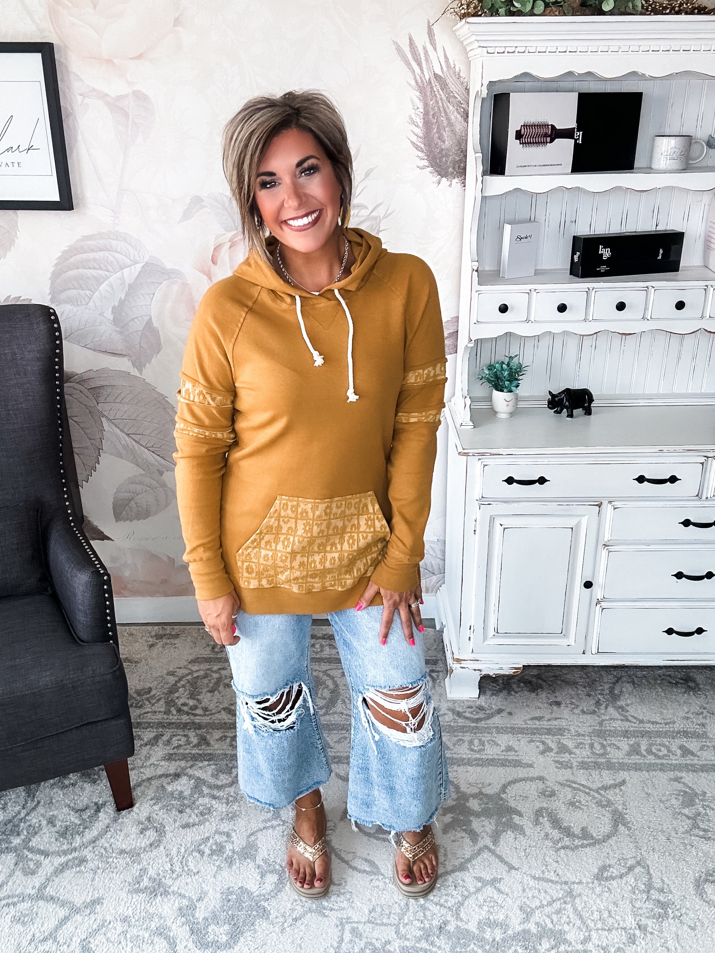 Ampersand Avenue SideSlit Hoodie - Made For You