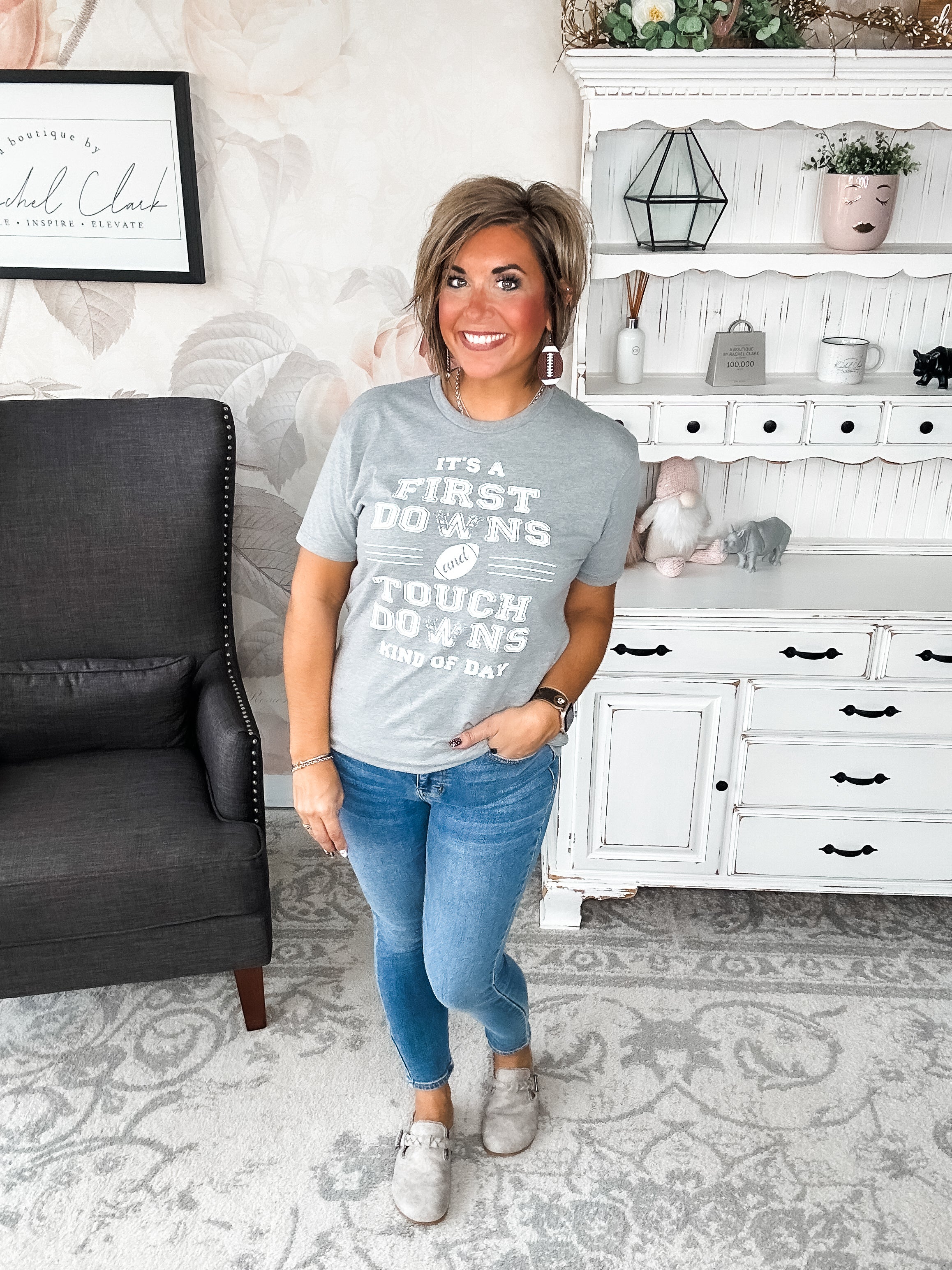 First Downs and Touchdowns Graphic Tee