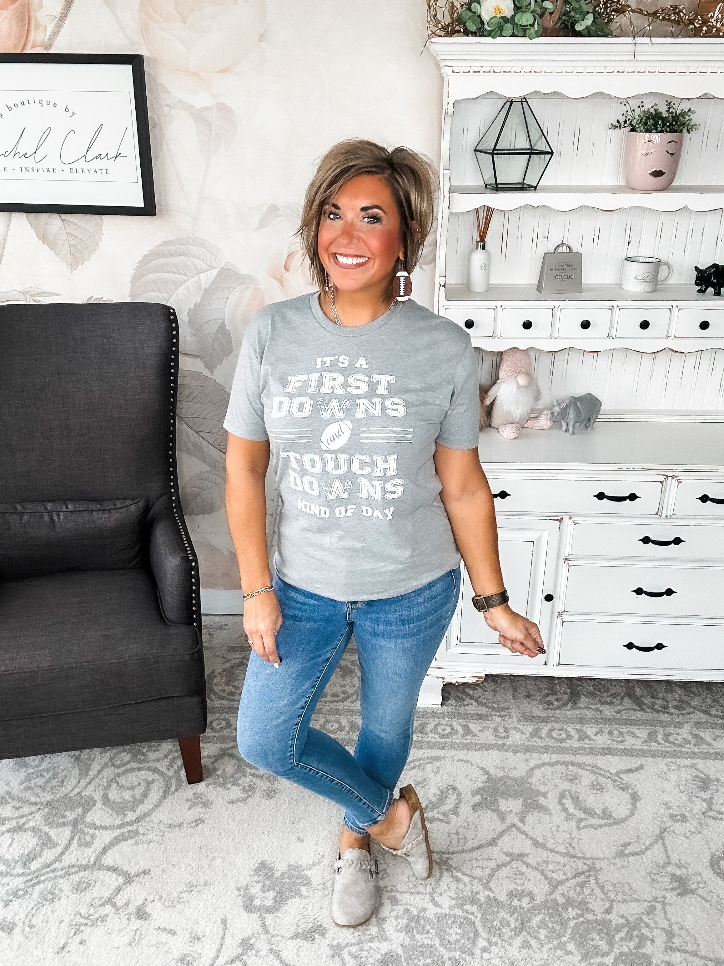 First Downs and Touchdowns Graphic Tee