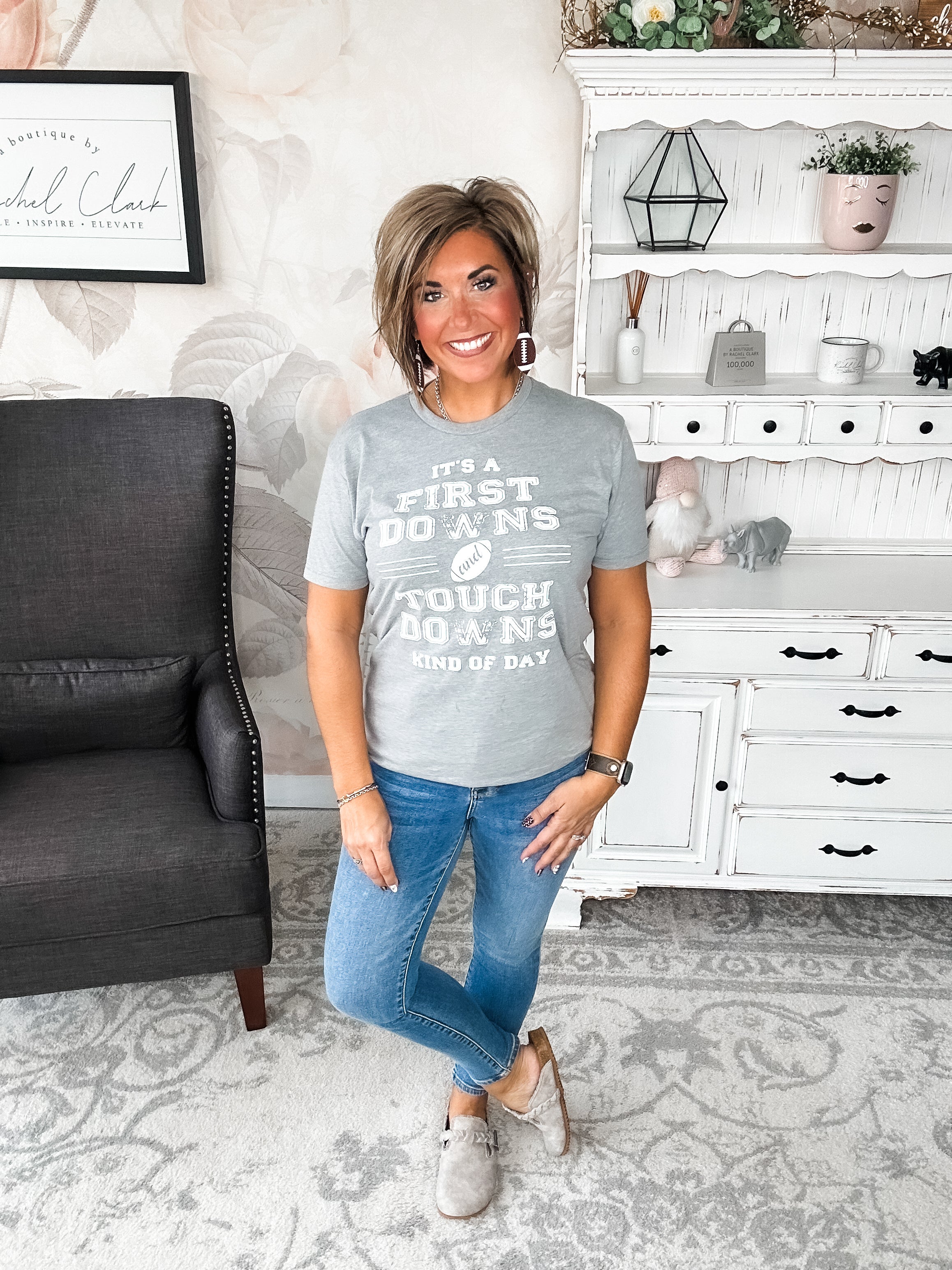 First Downs and Touchdowns Graphic Tee