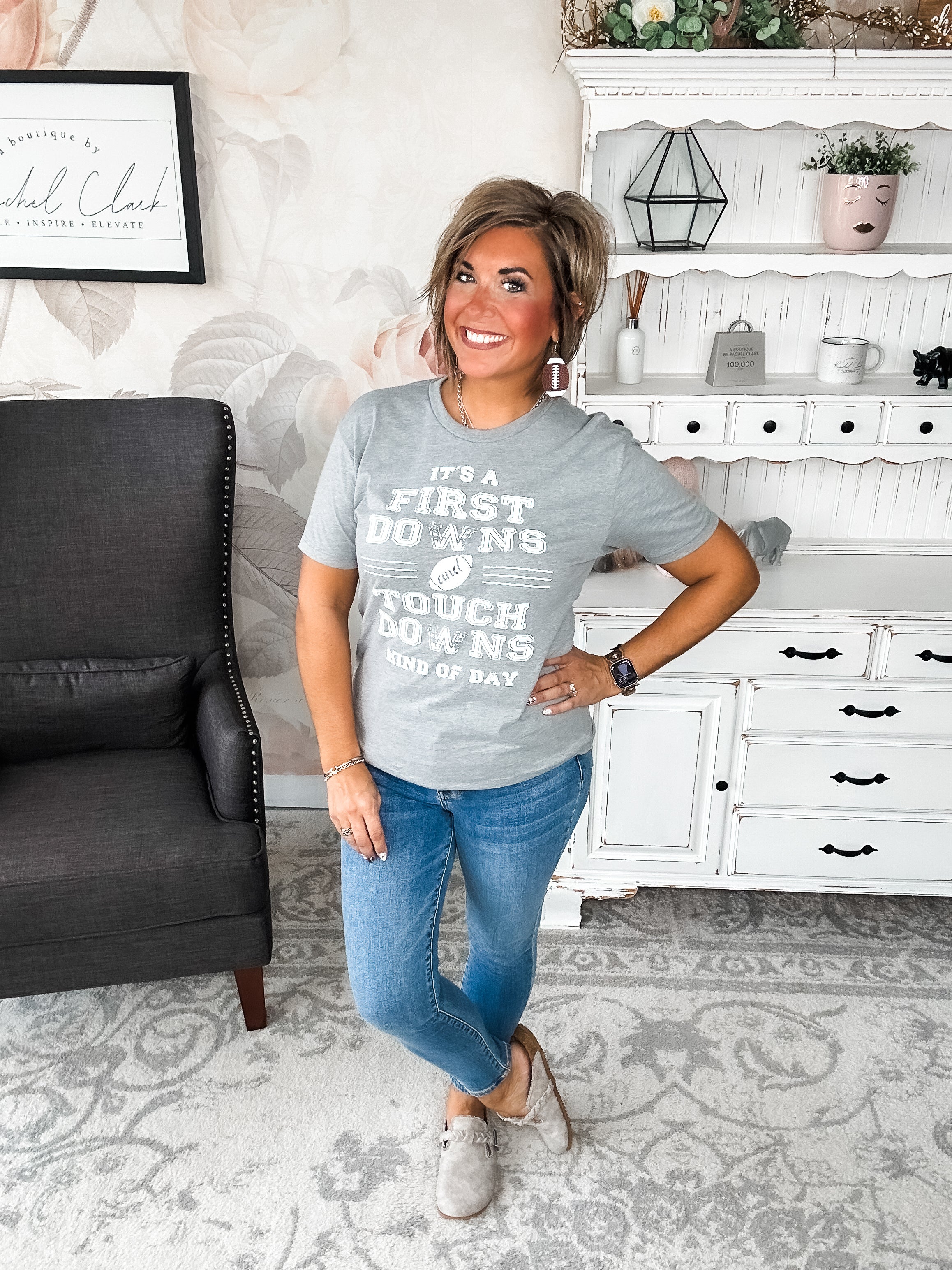 First Downs and Touchdowns Graphic Tee