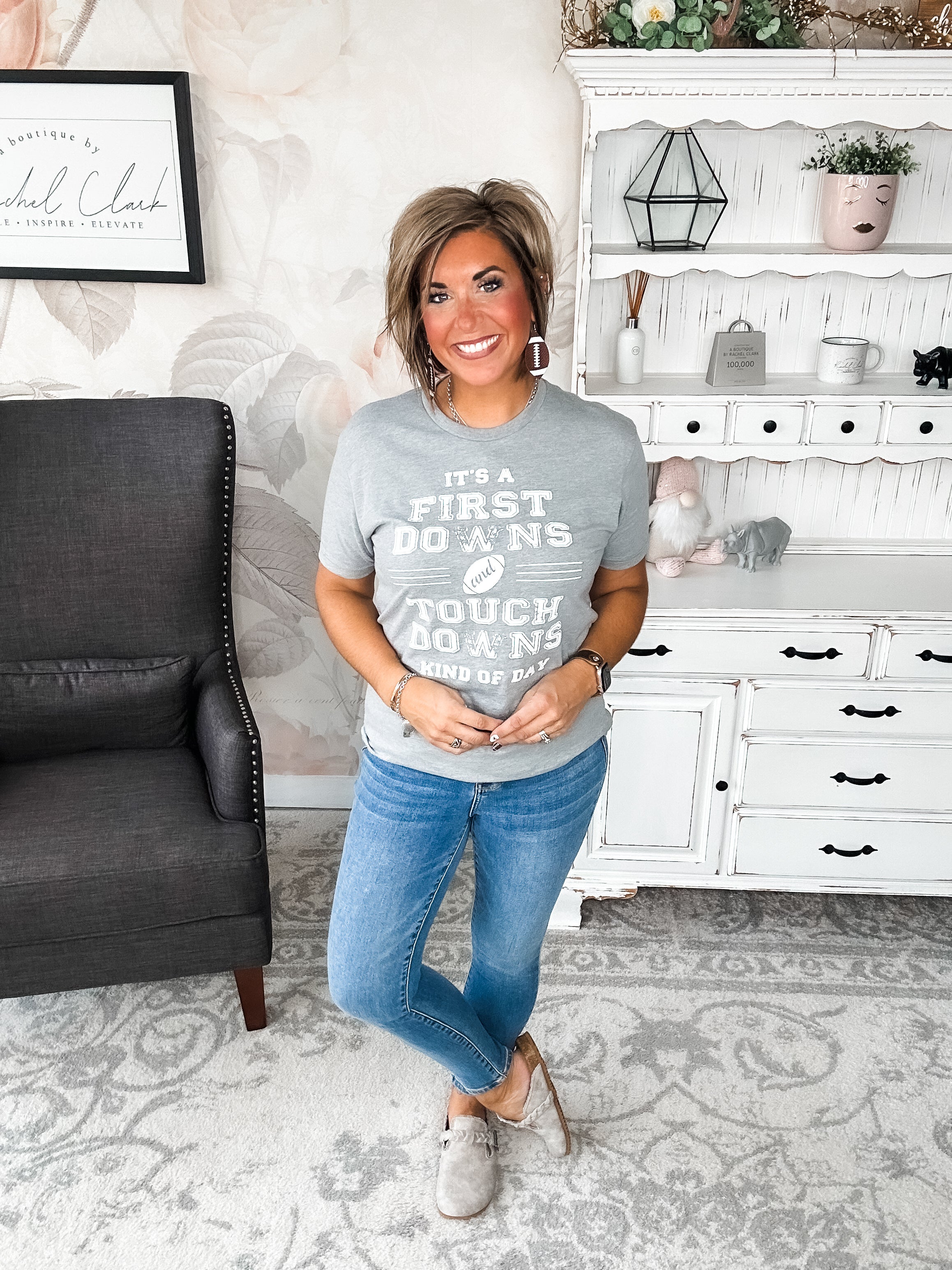First Downs and Touchdowns Graphic Tee