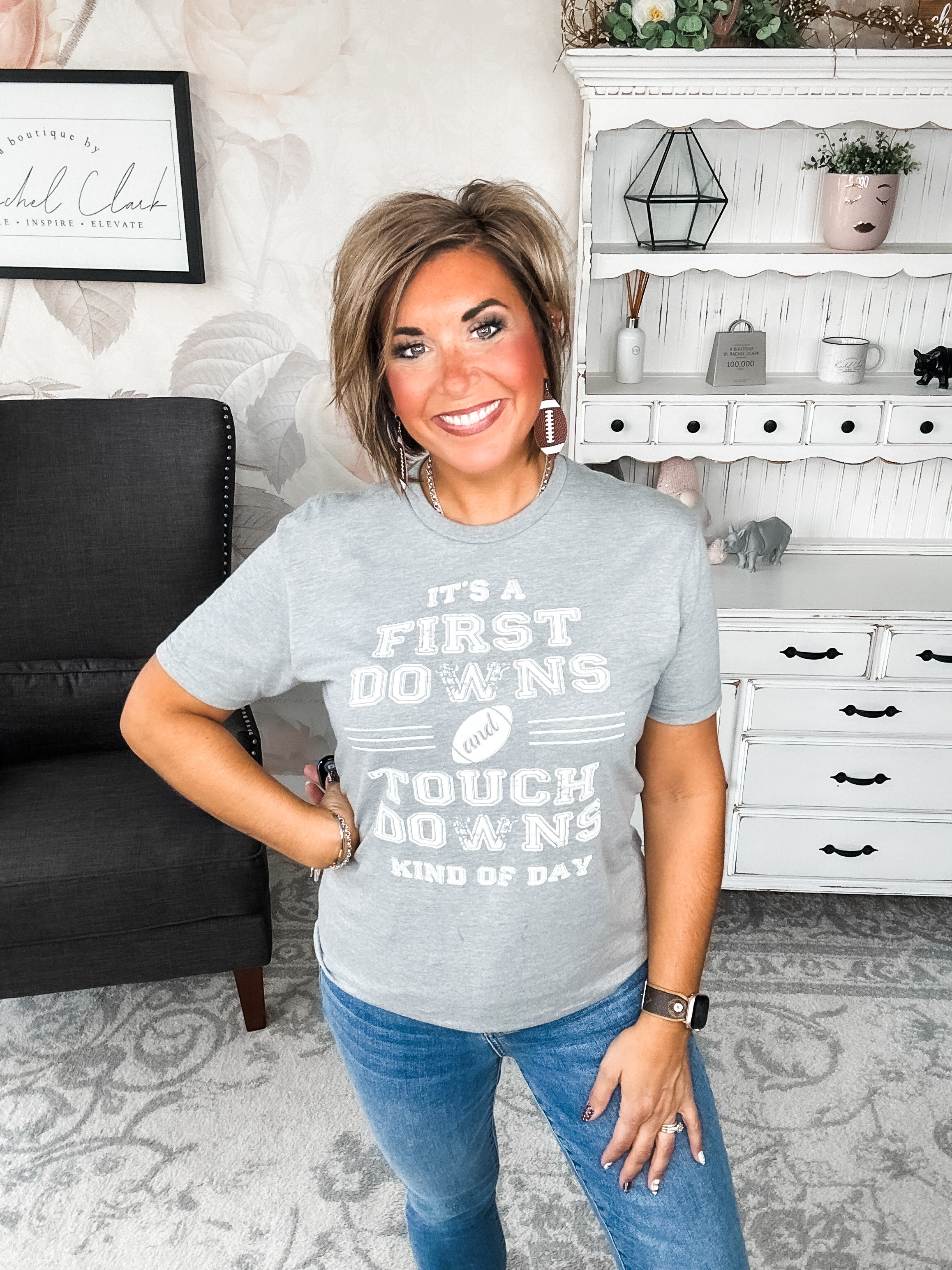 First Downs and Touchdowns Graphic Tee