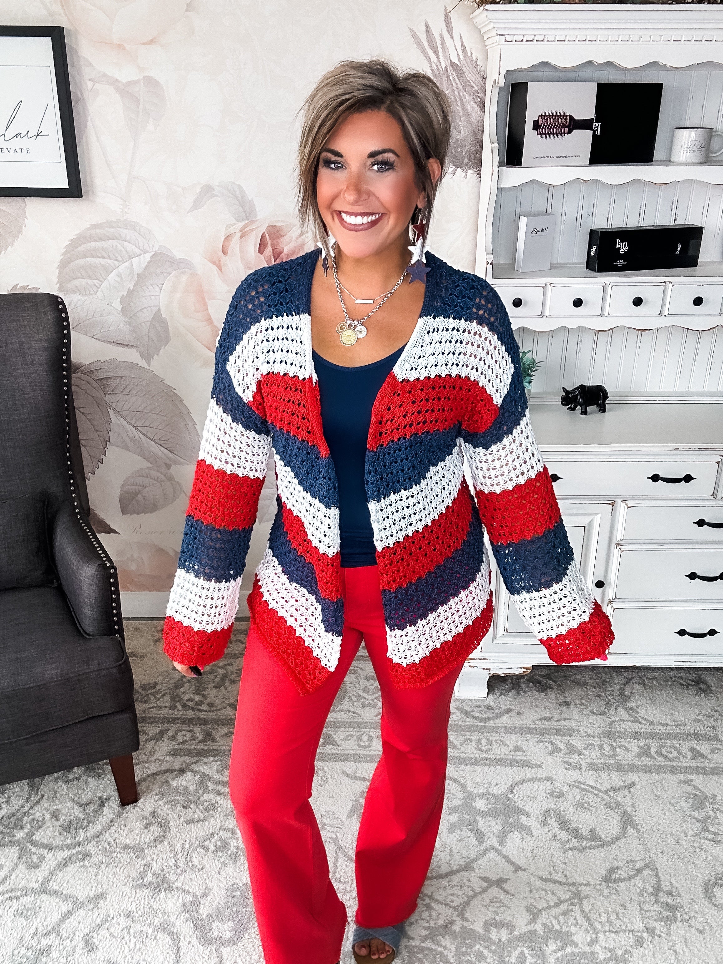 Judy Blue Tummy Control Flare Jeans - Red