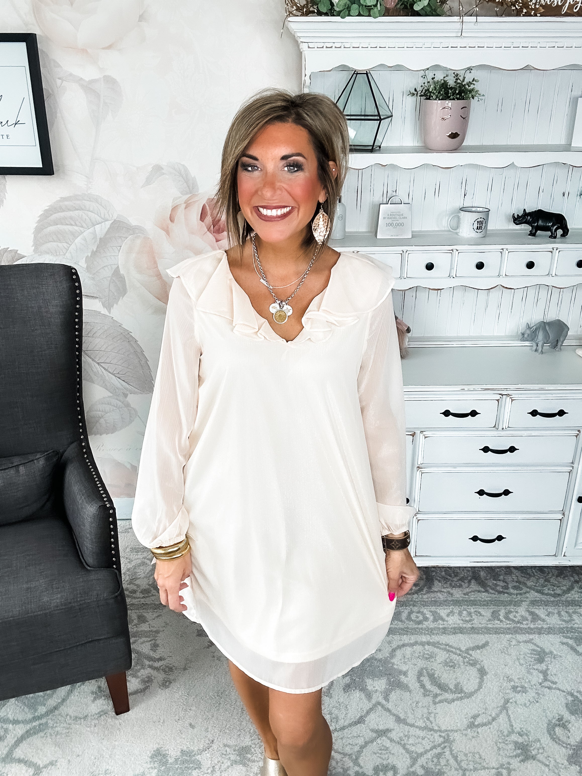 Sweetest Love Dress - Champagne