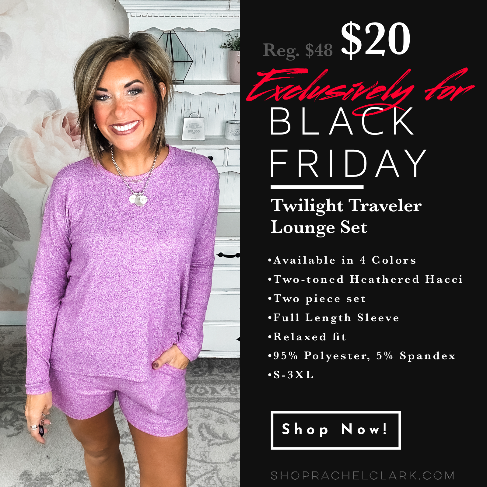 BLACK FRIDAY EXCLUSIVE - Twilight Traveler Lounge Set - Light Plum