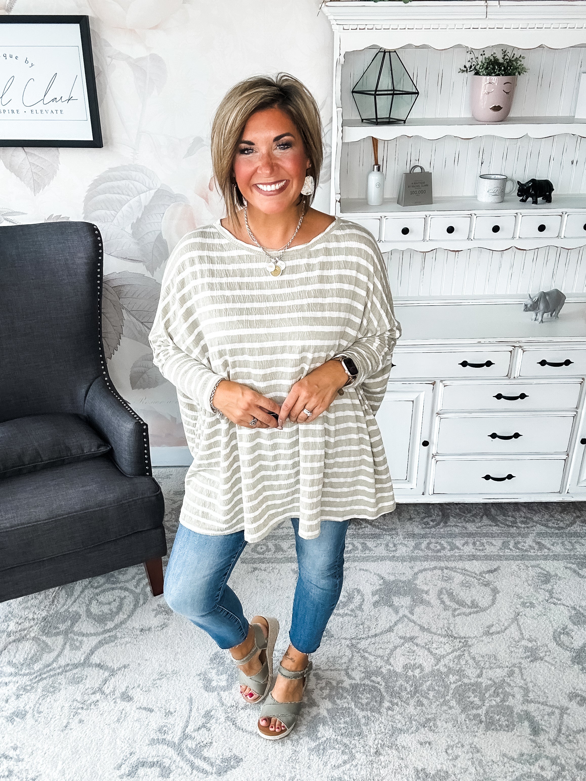 See My Whole Life Boxy Top - Faded Sage