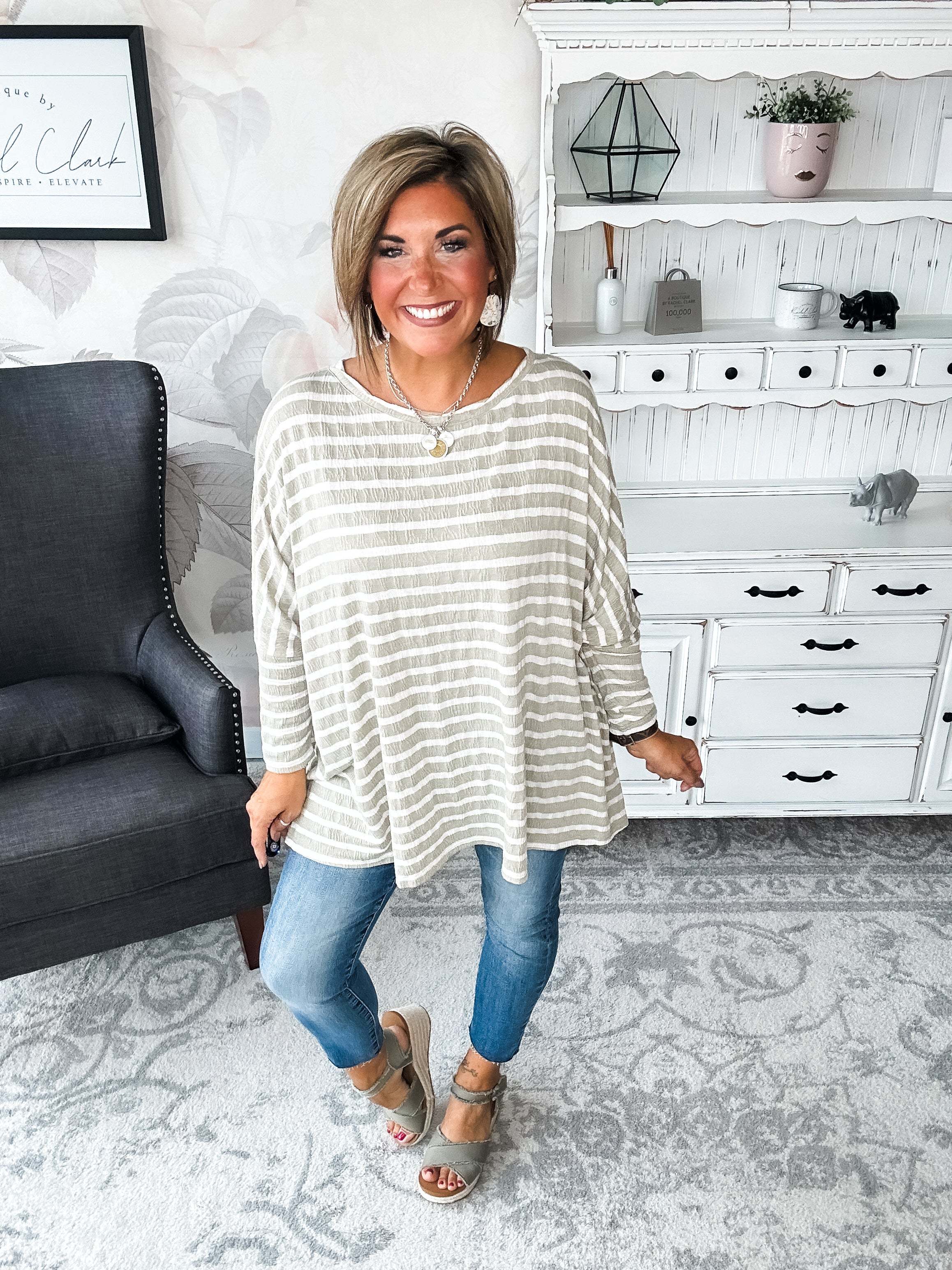 See My Whole Life Boxy Top - Faded Sage