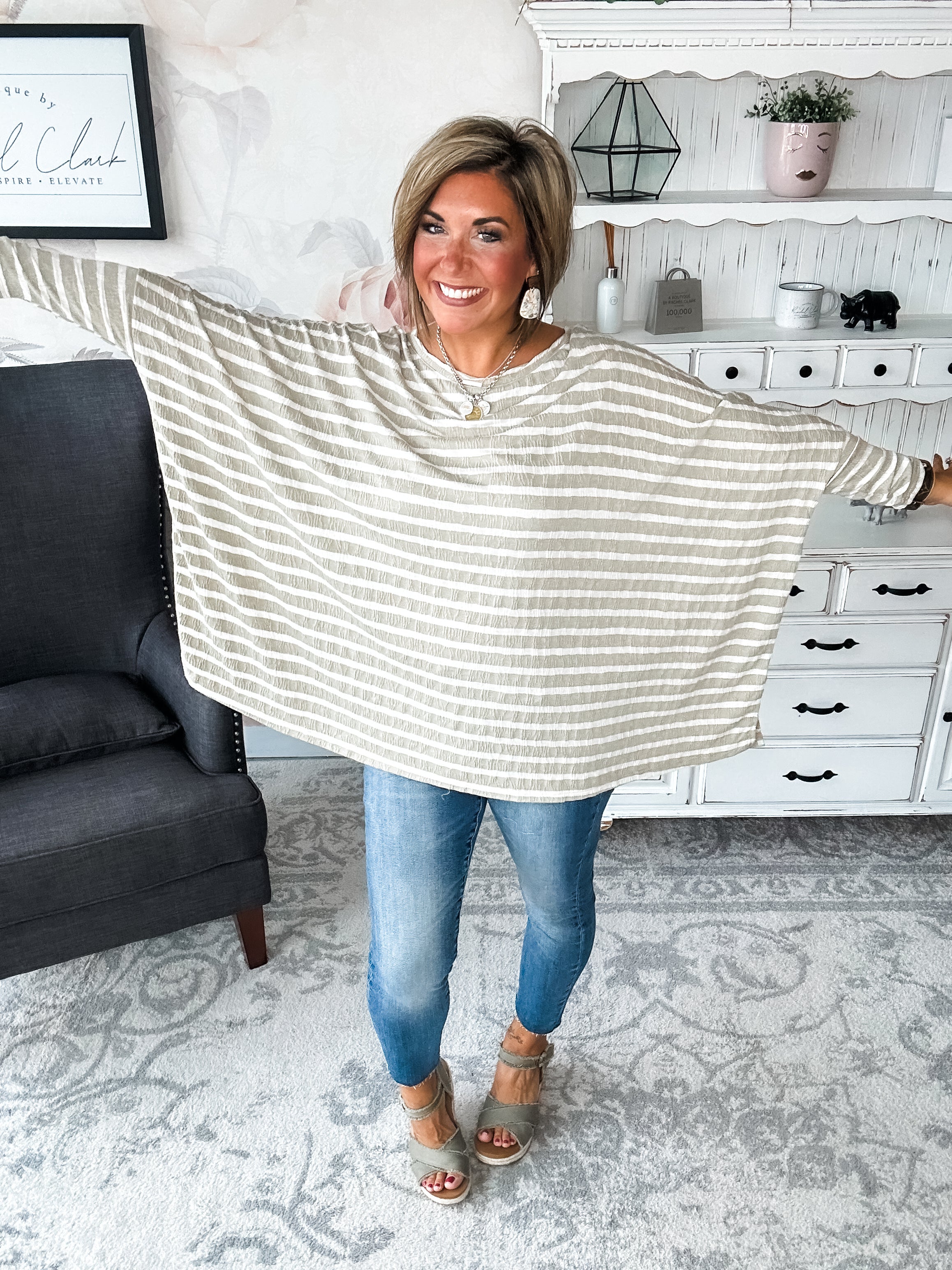 See My Whole Life Boxy Top - Faded Sage