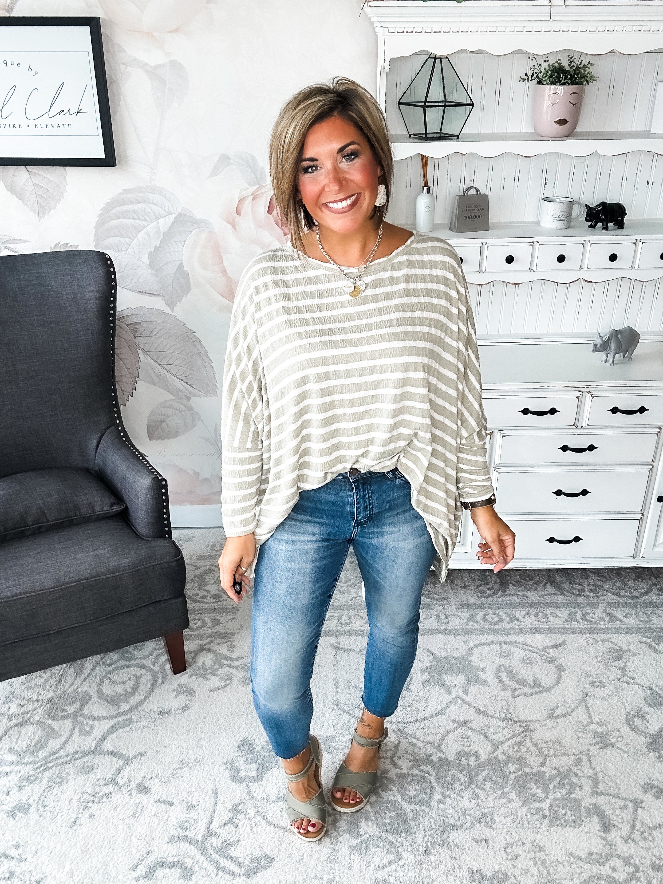 See My Whole Life Boxy Top - Faded Sage