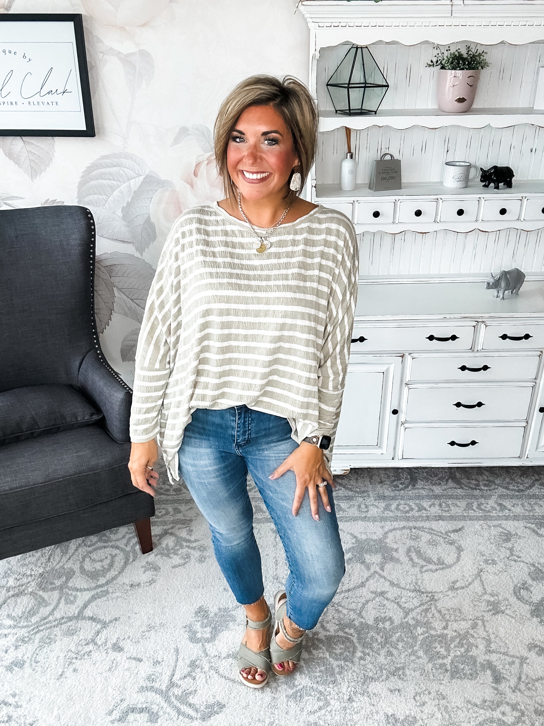 See My Whole Life Boxy Top - Faded Sage